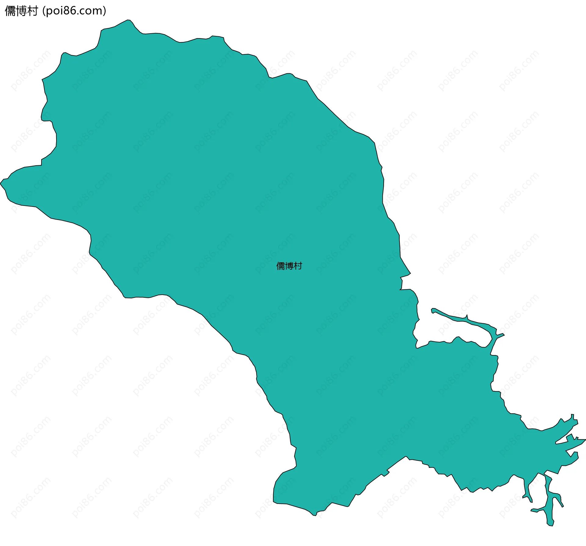 儒博村边界地图