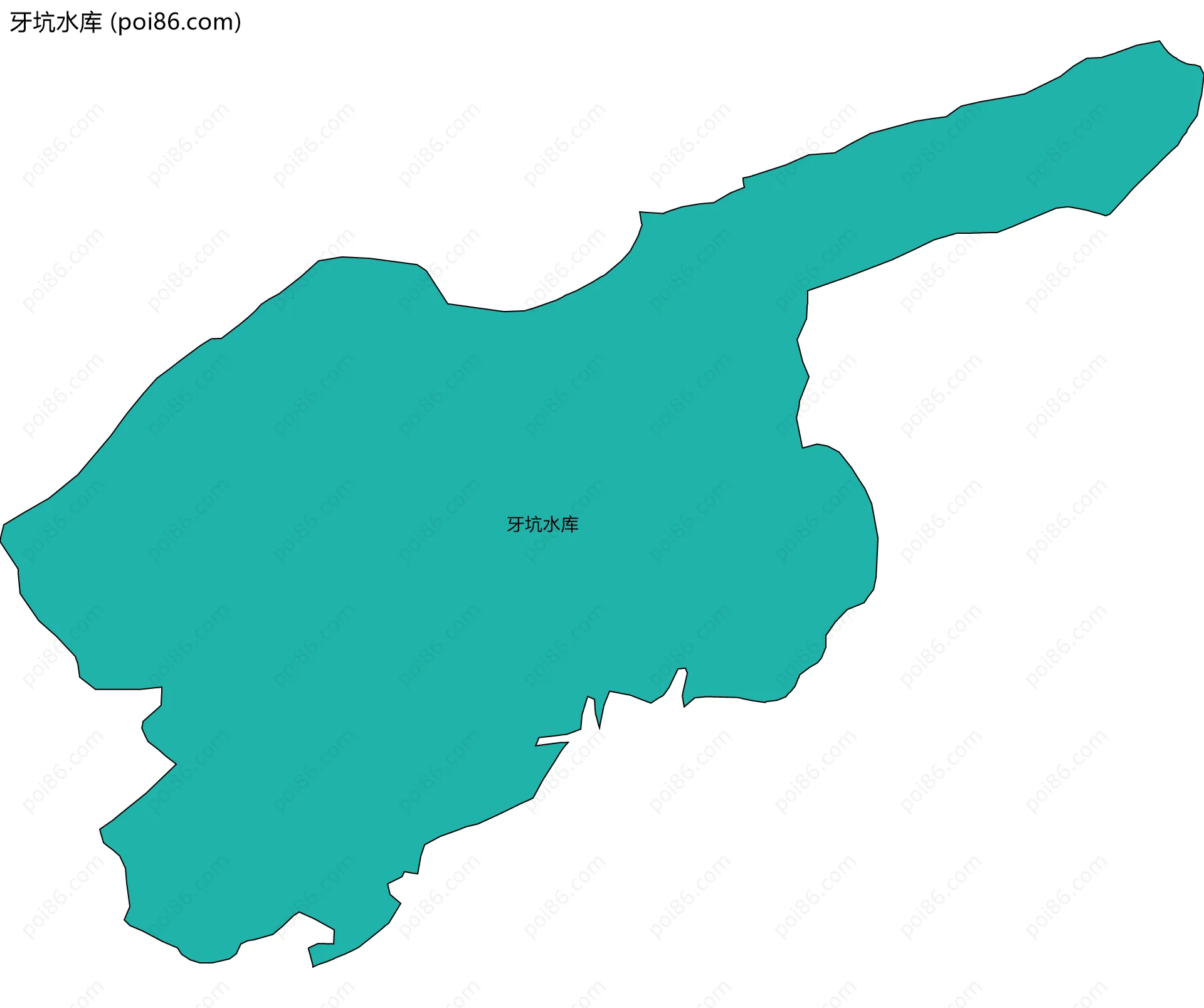 牙坑水库边界地图