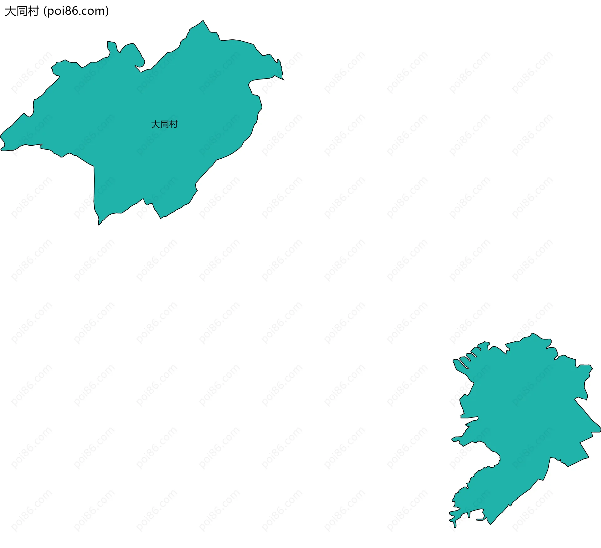 大同村边界地图