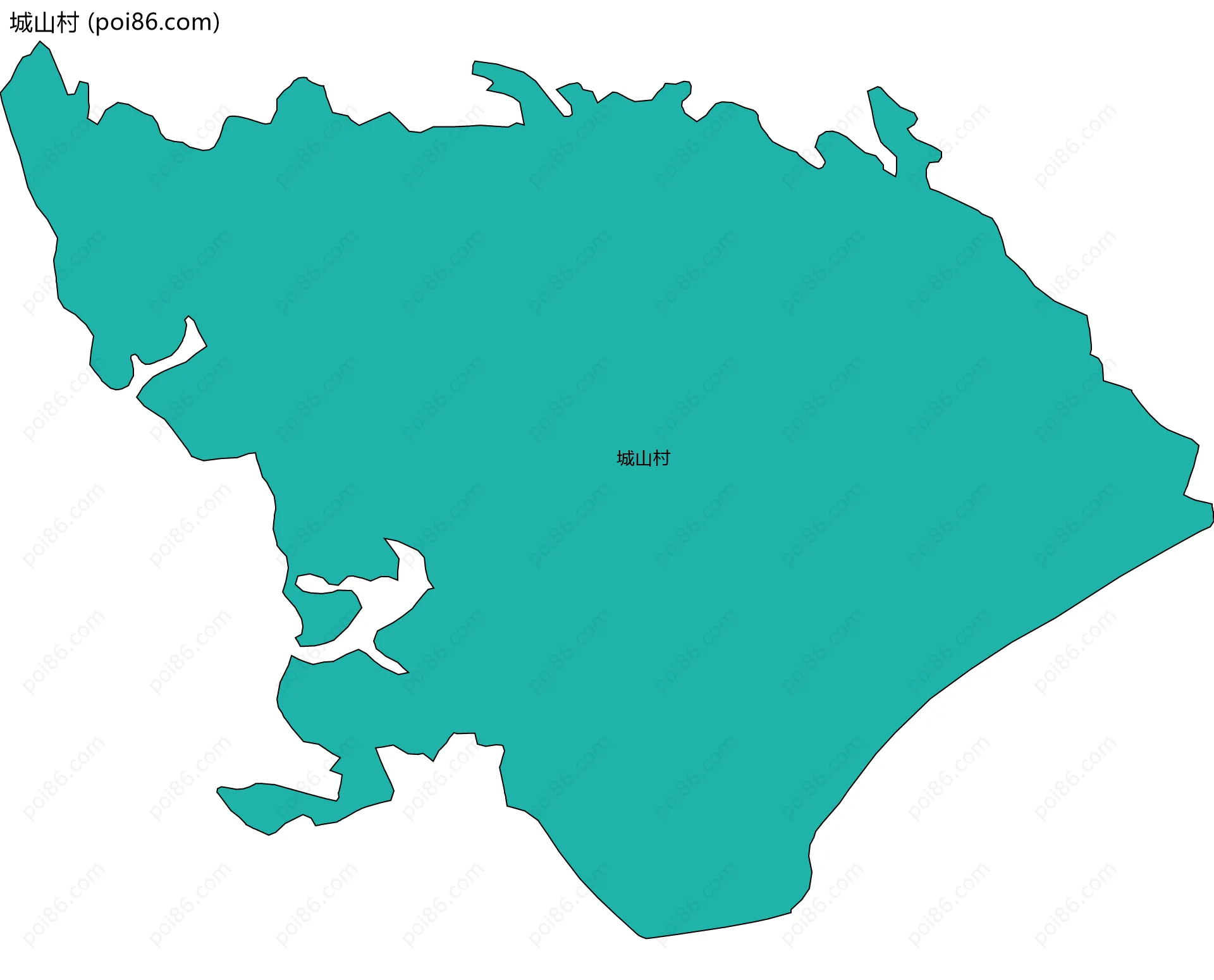 城山村边界地图
