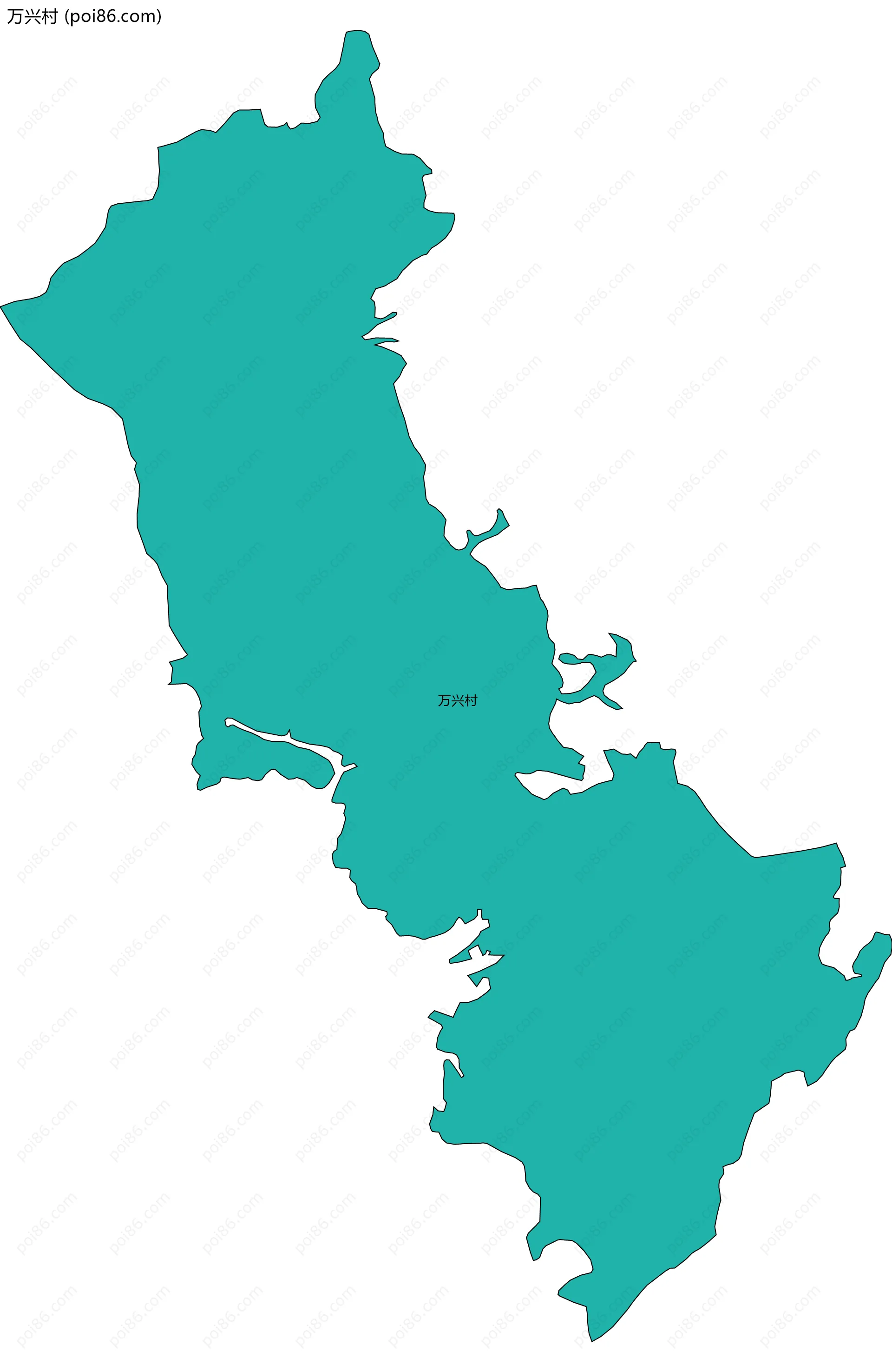 万兴村边界地图