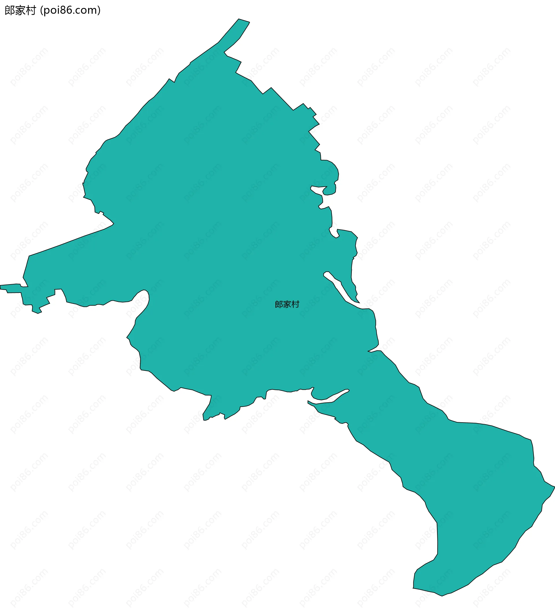 郎家村边界地图