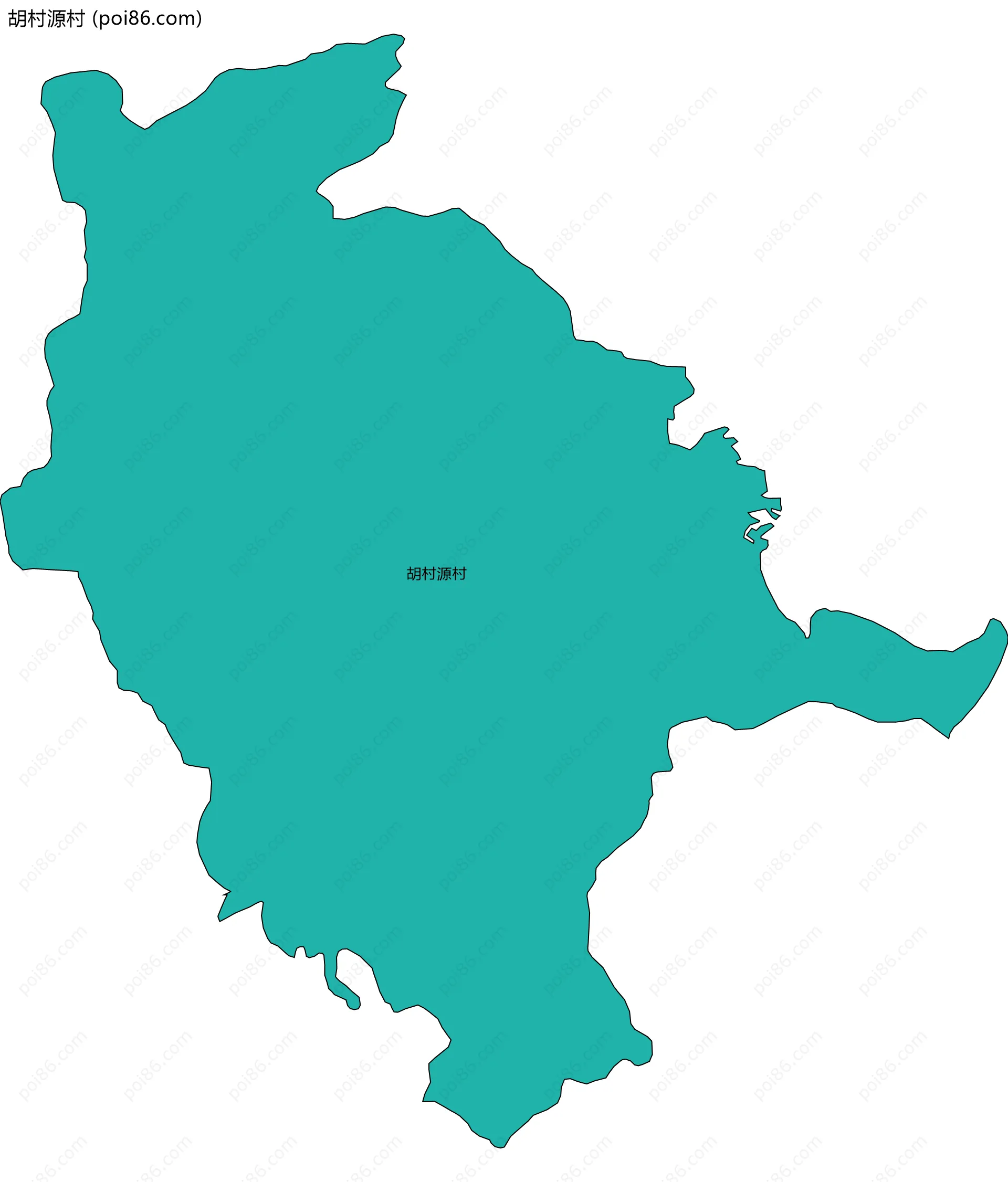 胡村源村边界地图