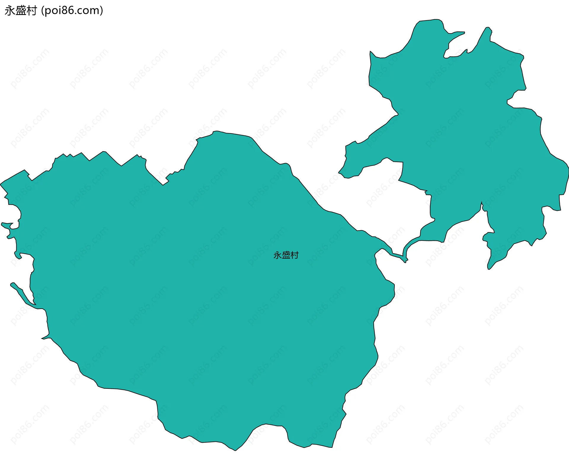 永盛村边界地图