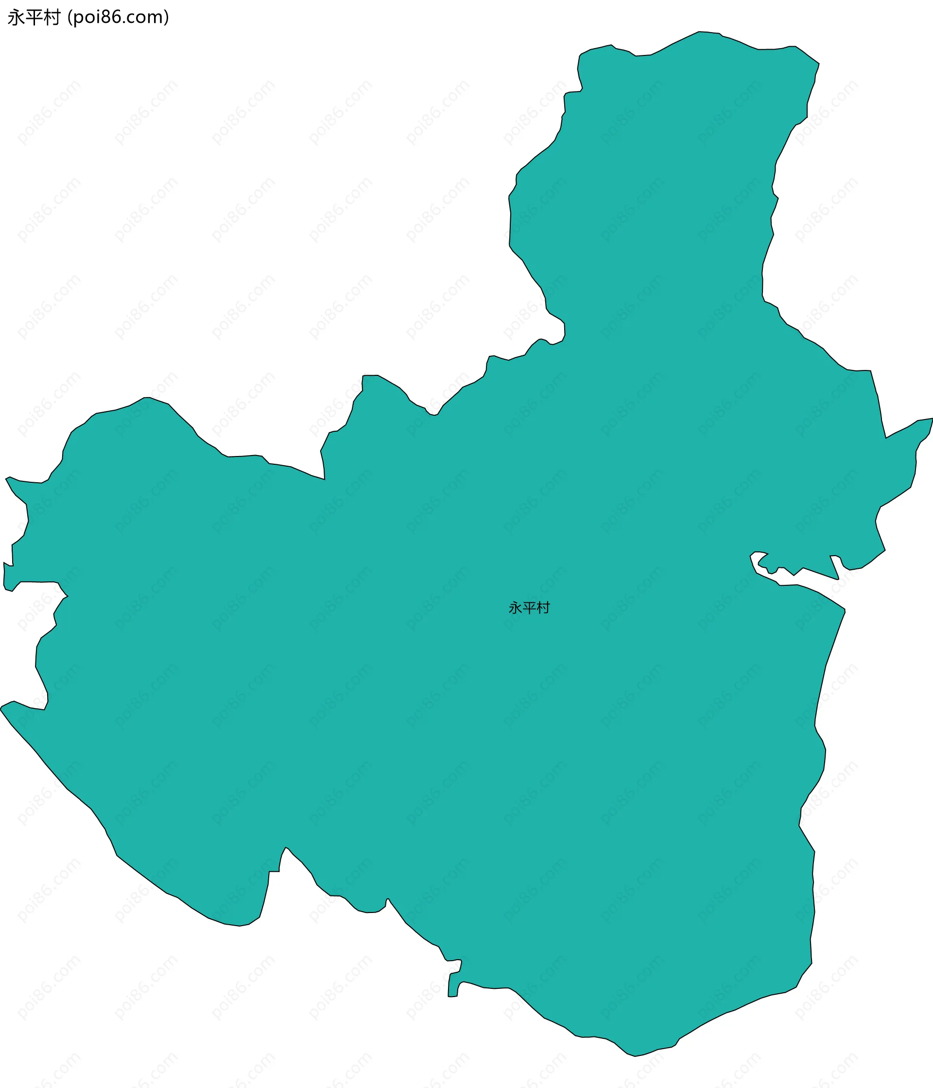 永平村边界地图