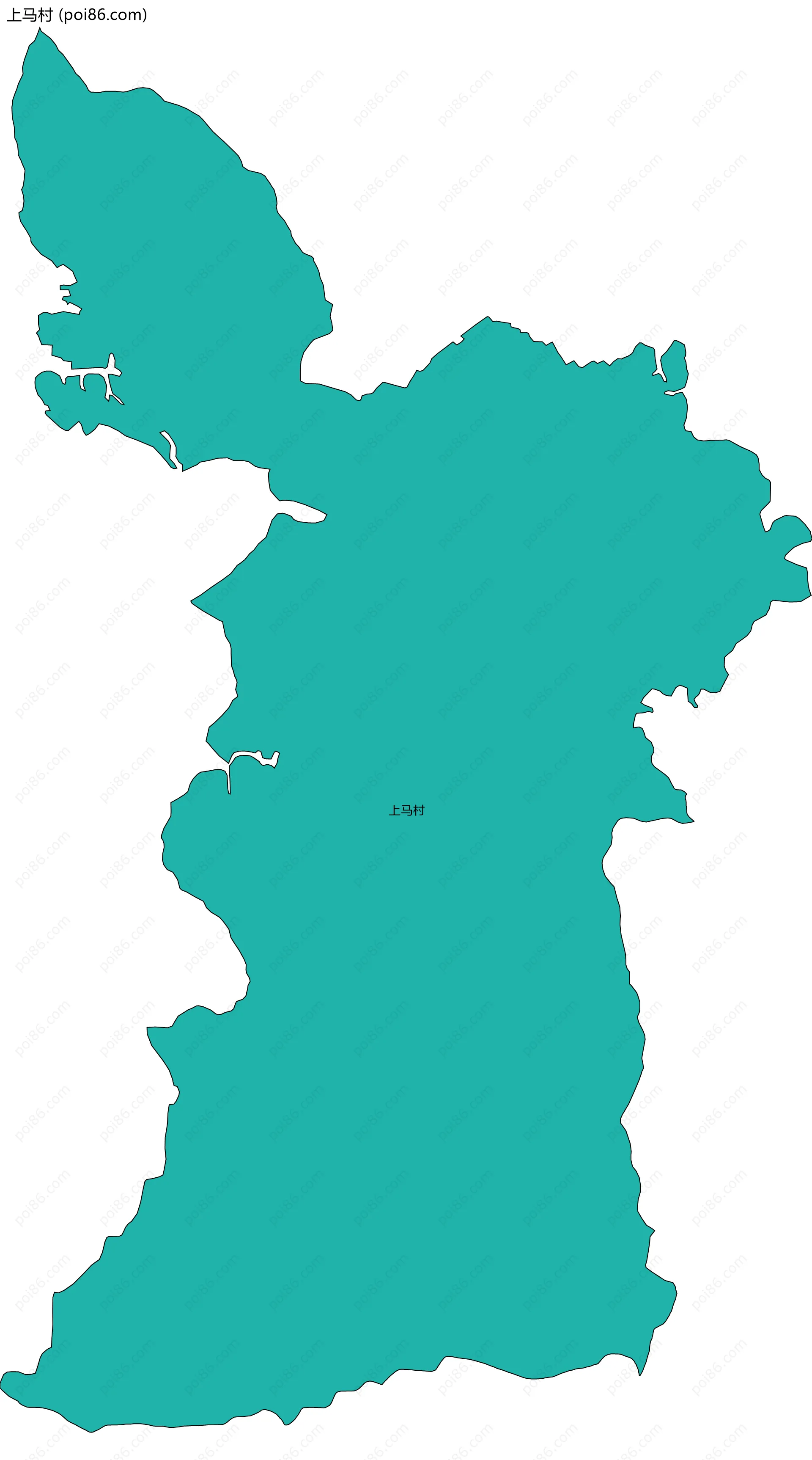 上马村边界地图