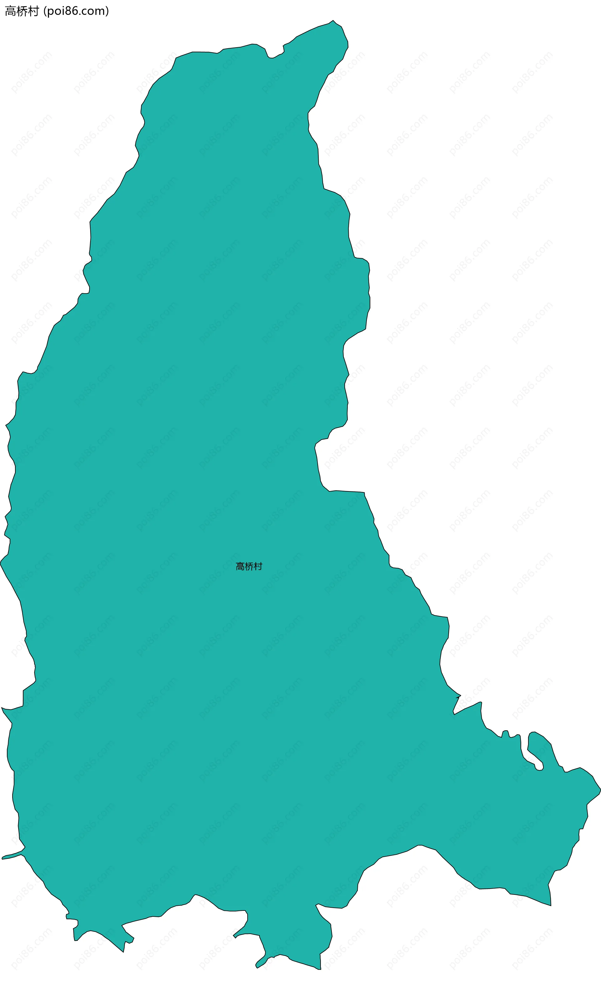 高桥村边界地图