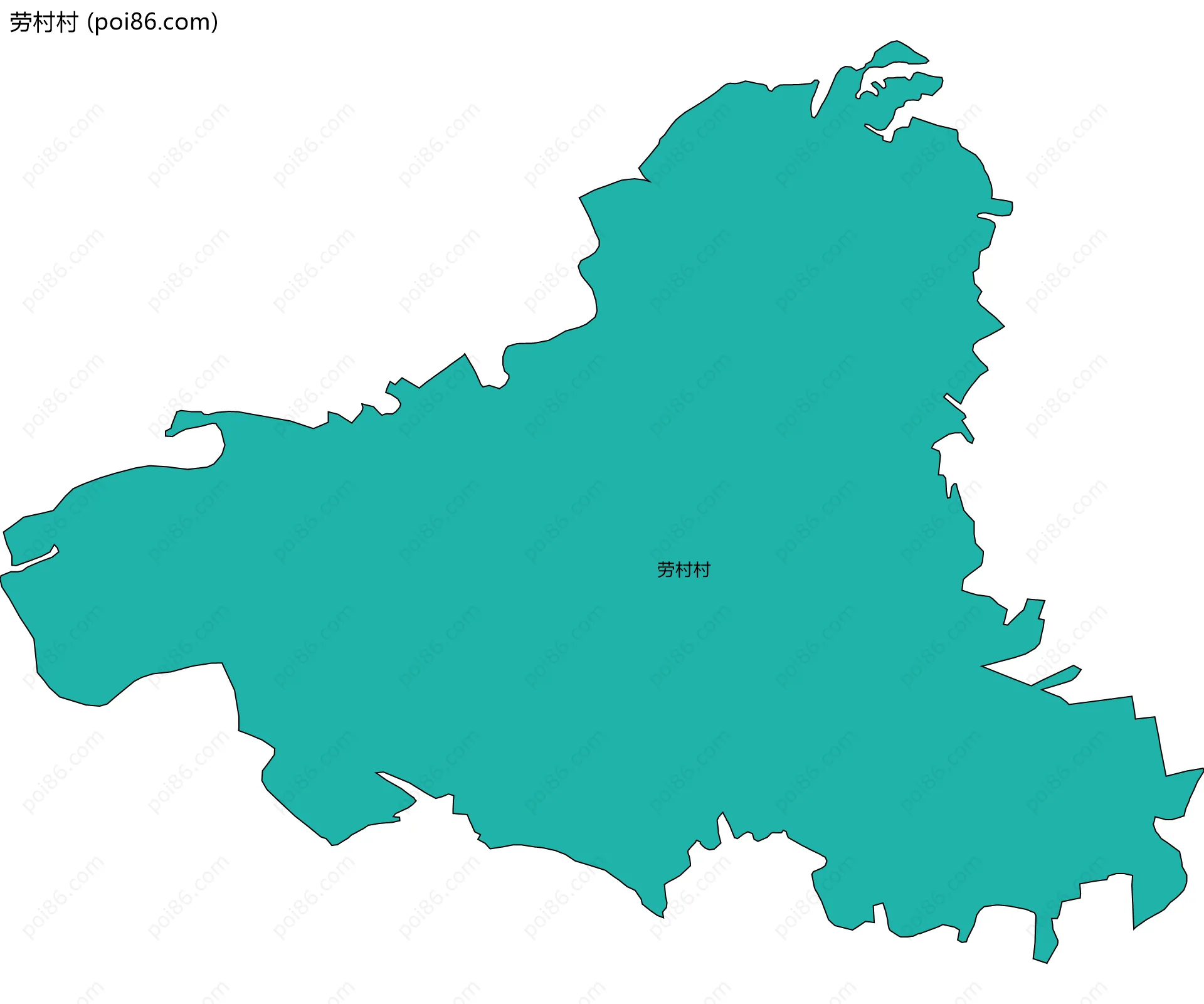 劳村村边界地图