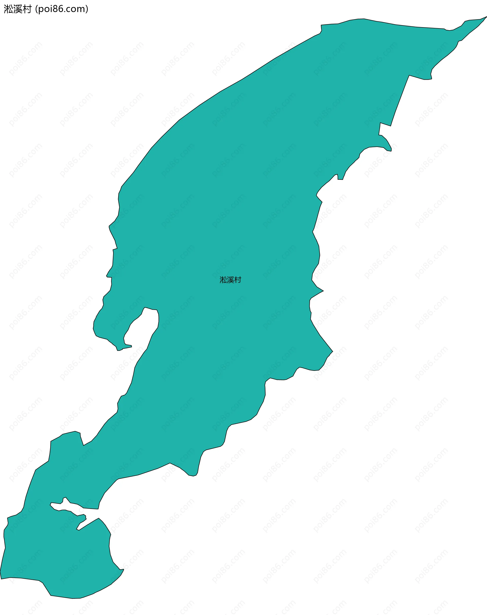 淞溪村边界地图