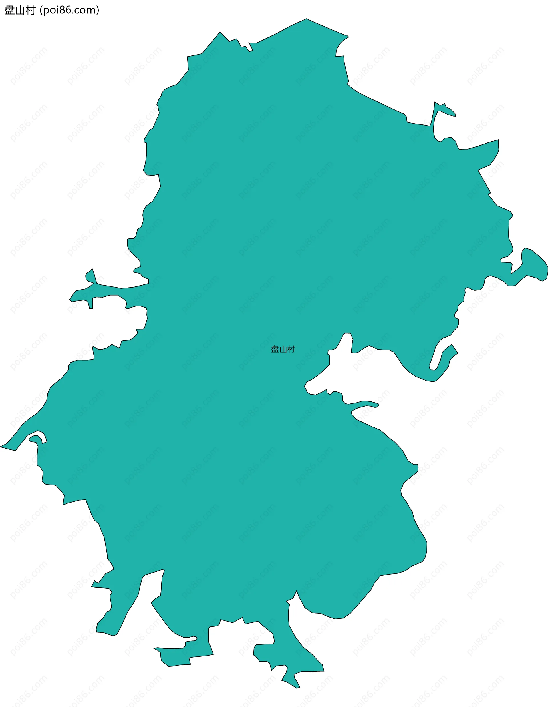 盘山村边界地图