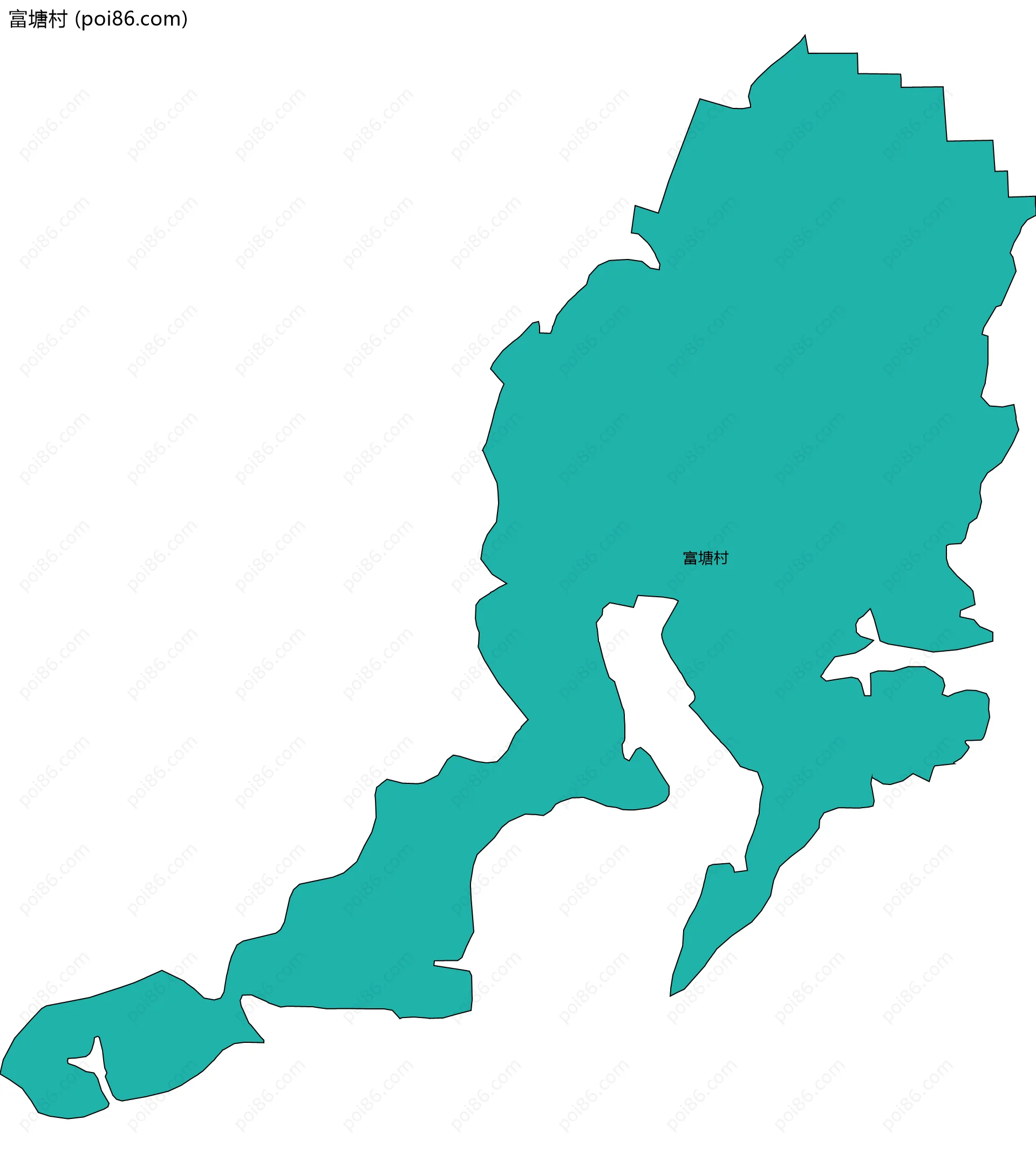 富塘村边界地图