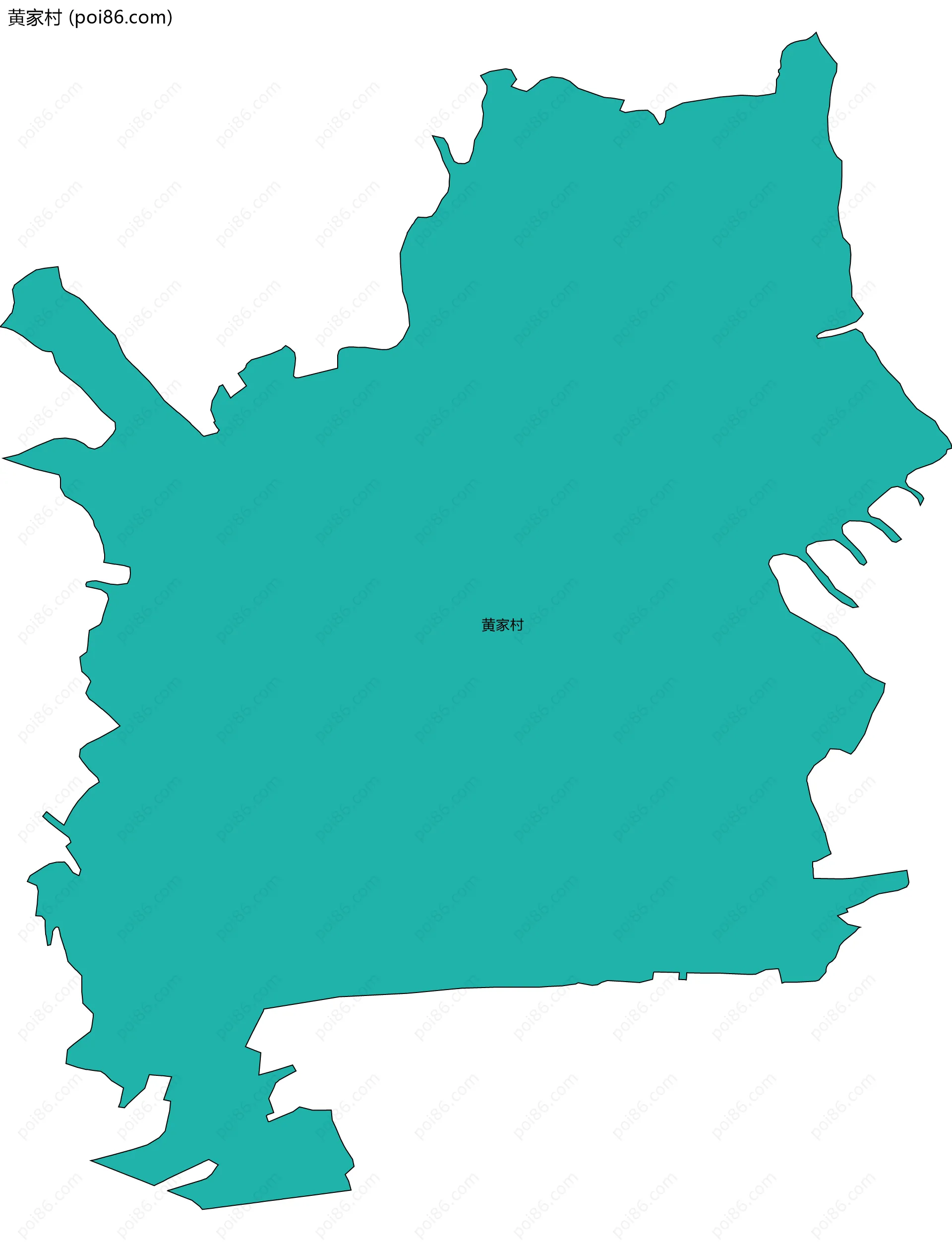 黄家村边界地图