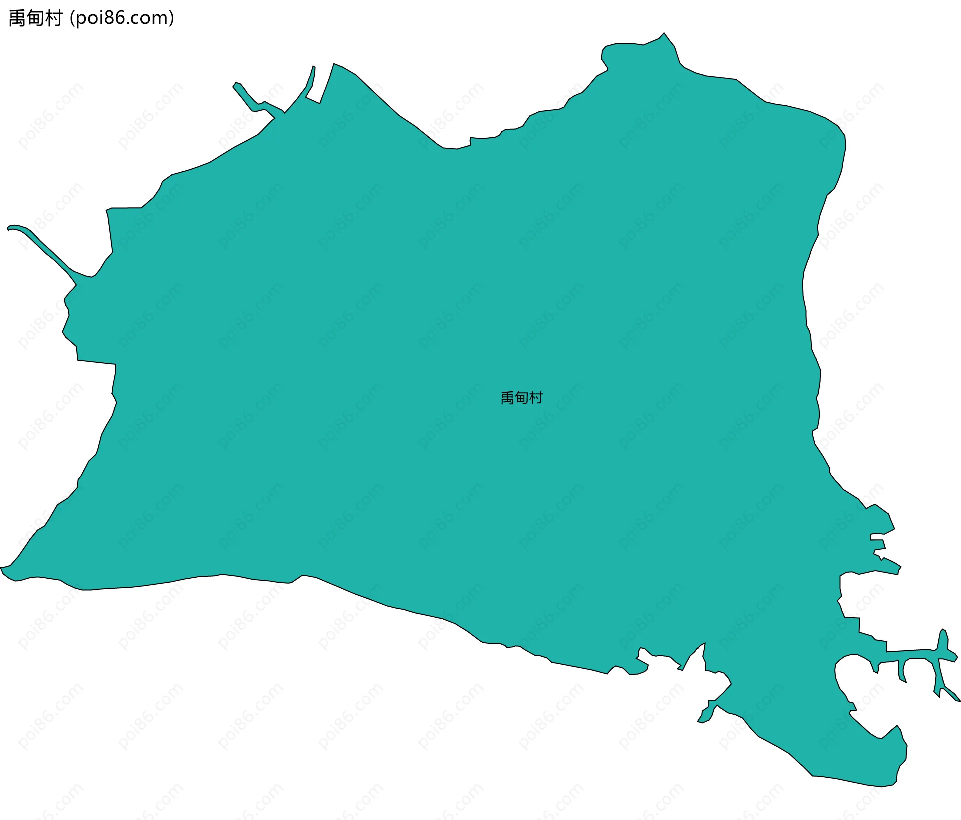 禹甸村边界地图