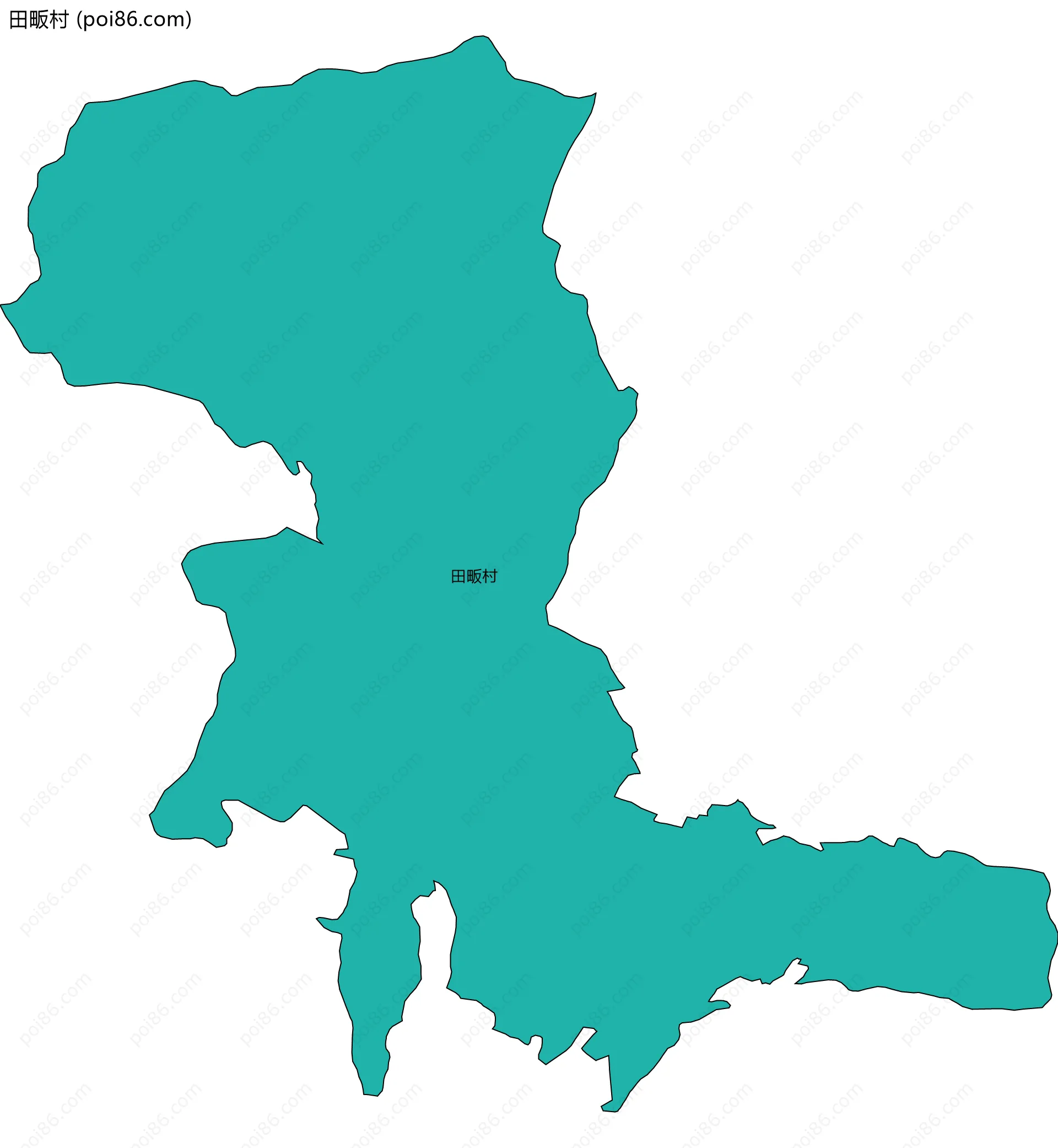 田畈村边界地图