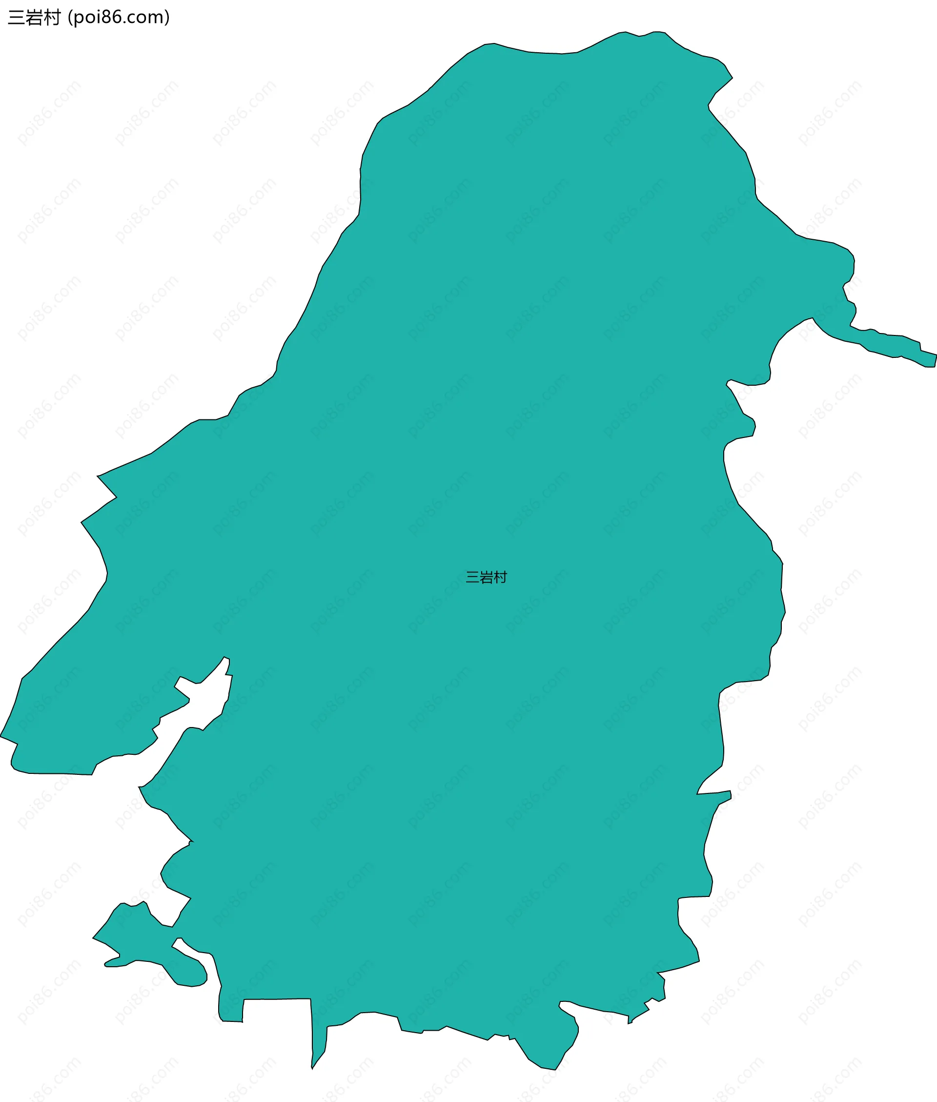 三岩村边界地图