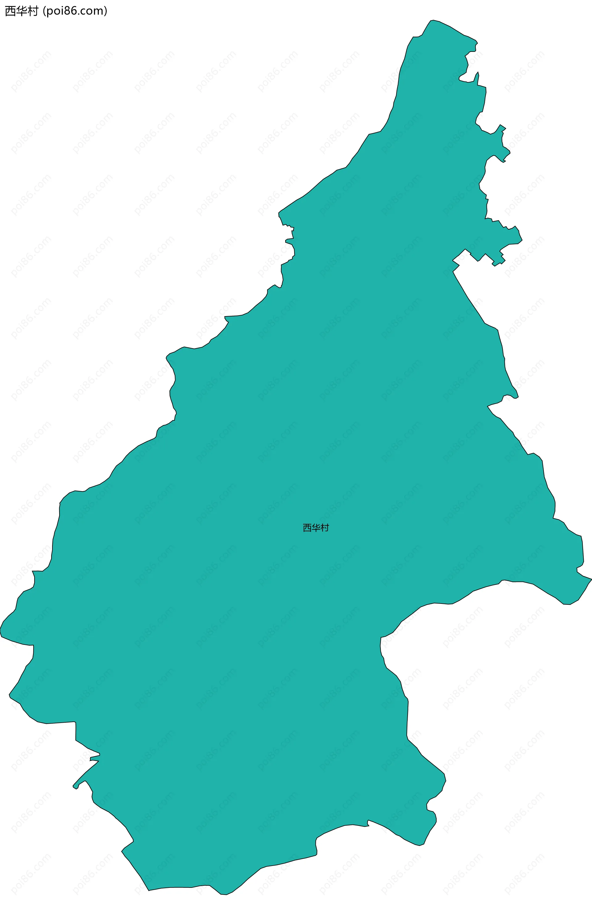 西华村边界地图