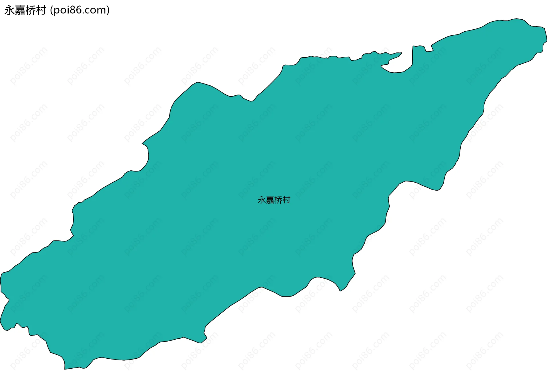 永嘉桥村边界地图