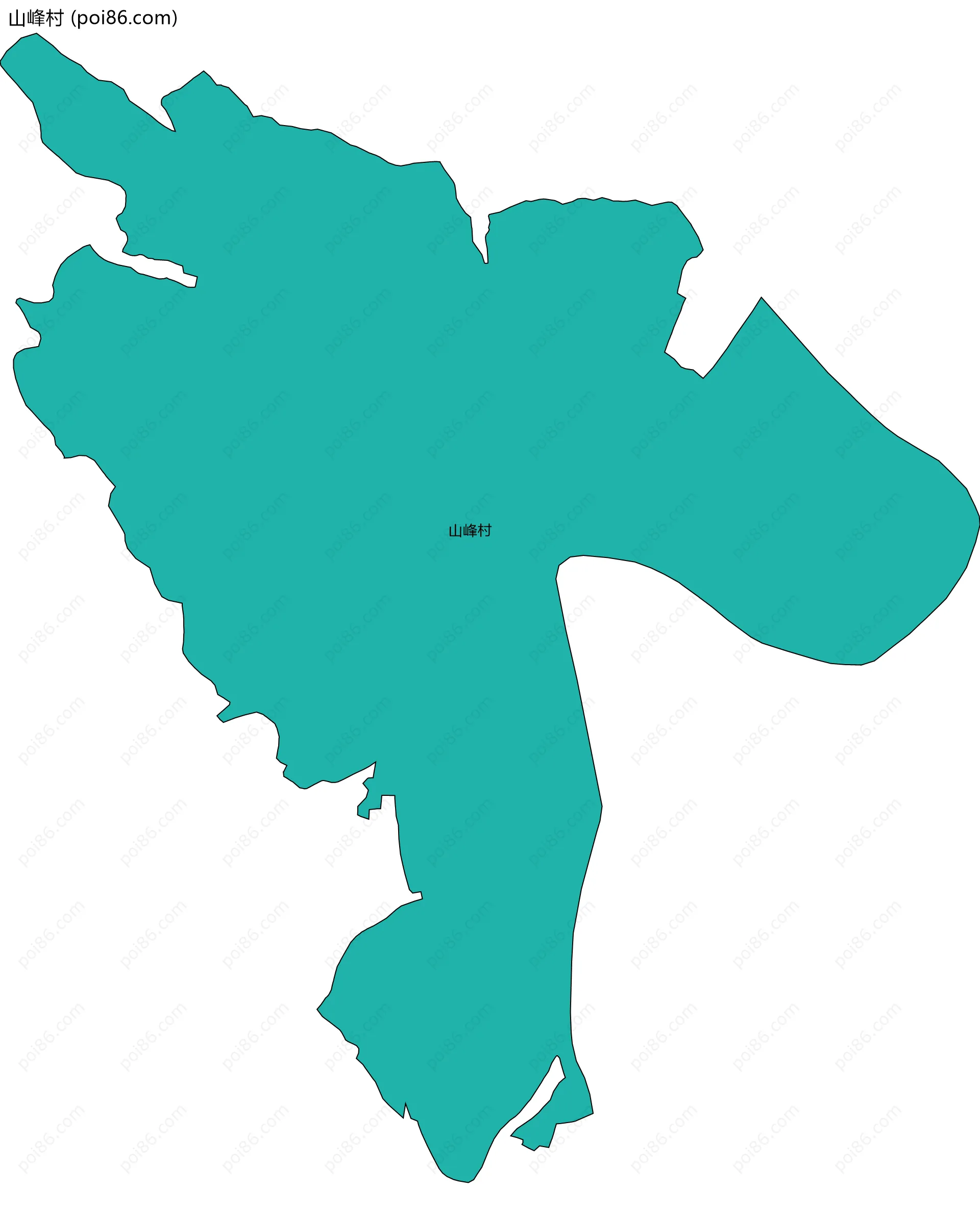 山峰村边界地图