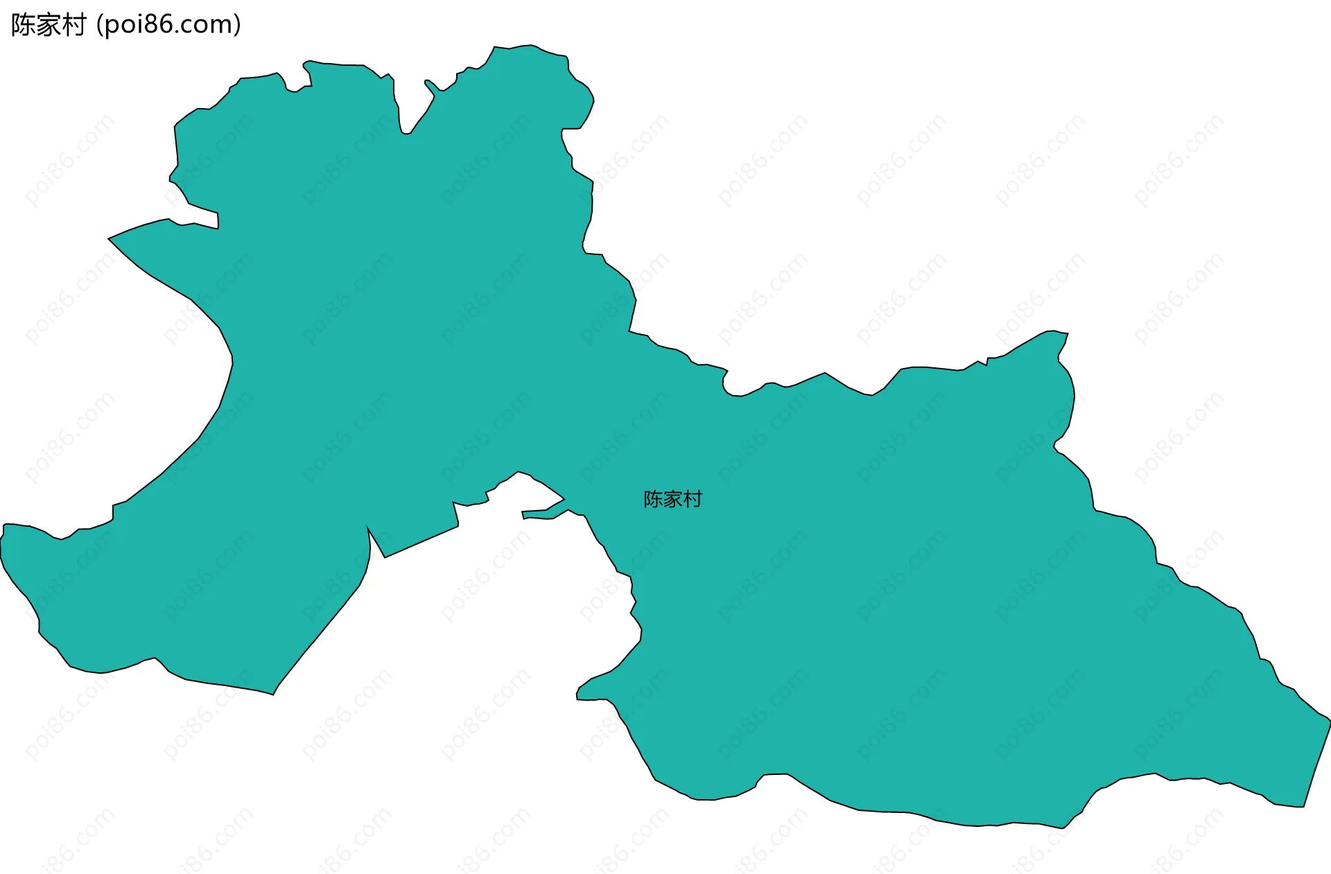 陈家村边界地图