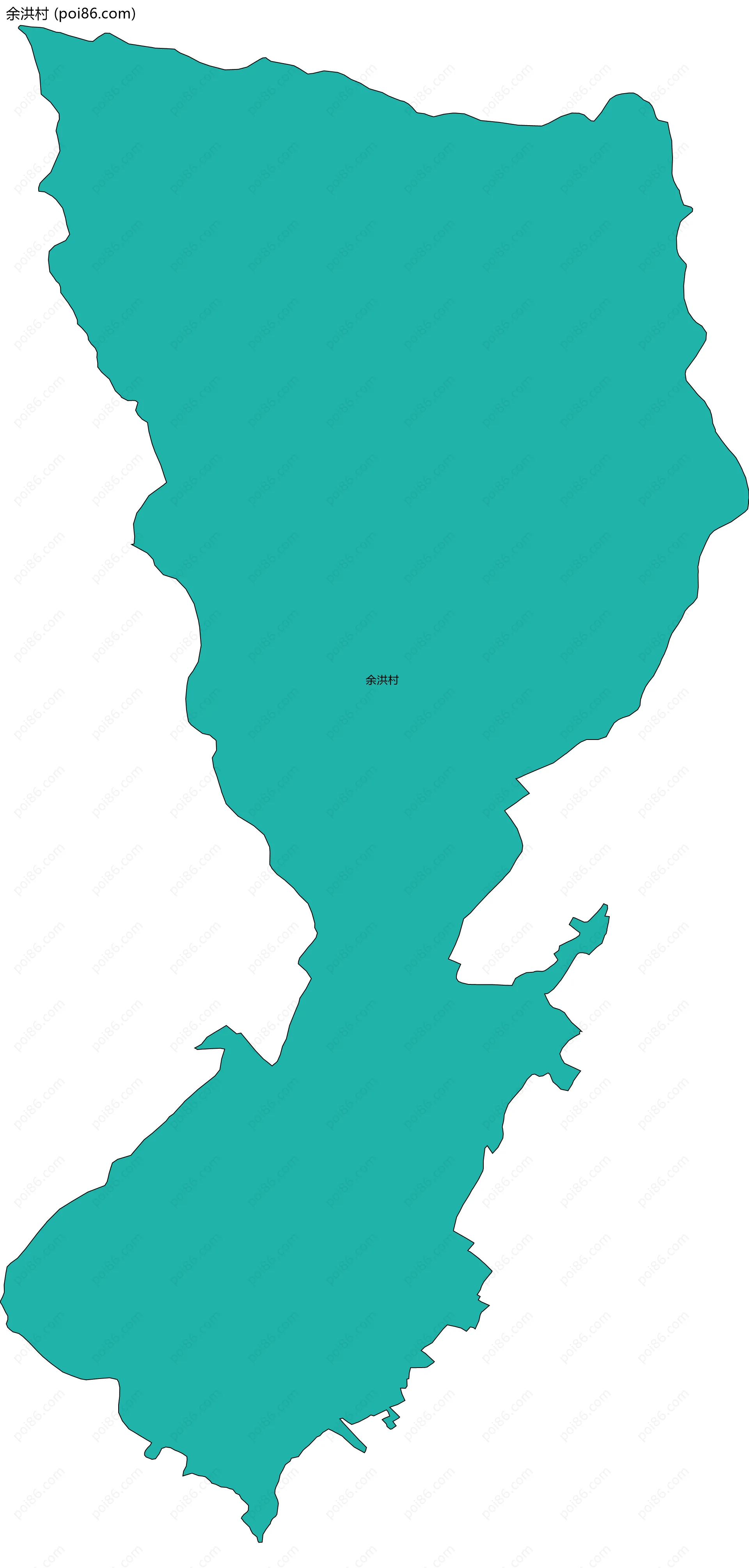 余洪村边界地图