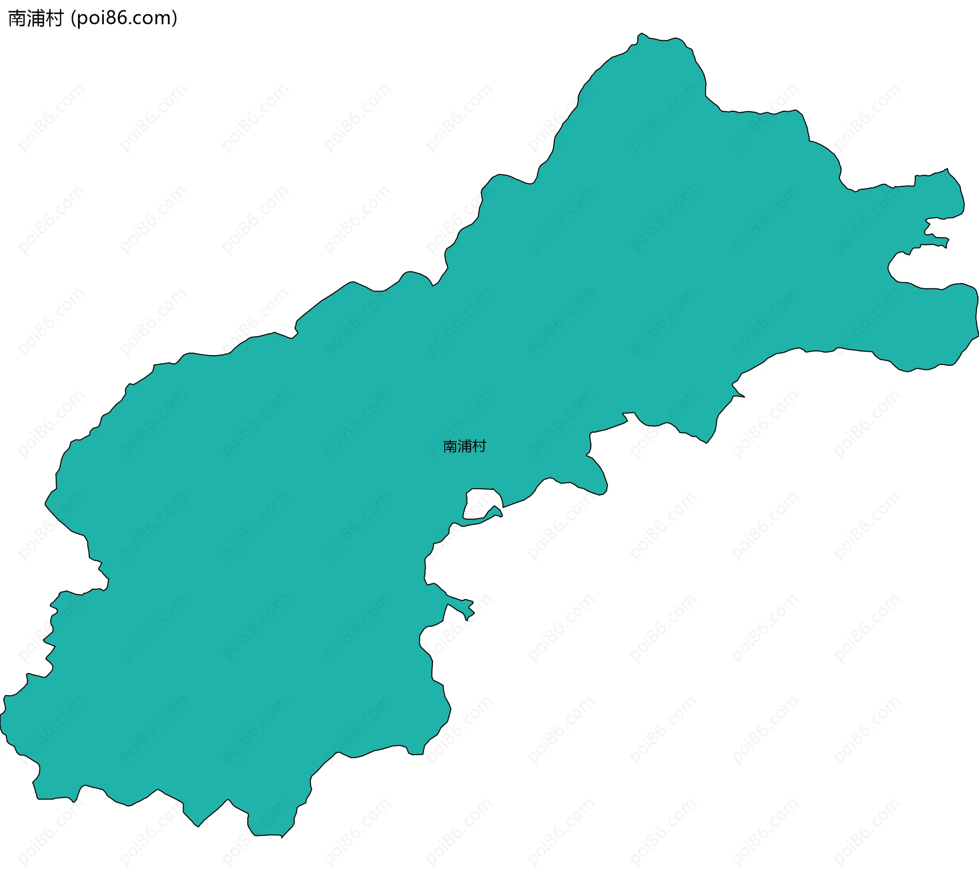 南浦村边界地图