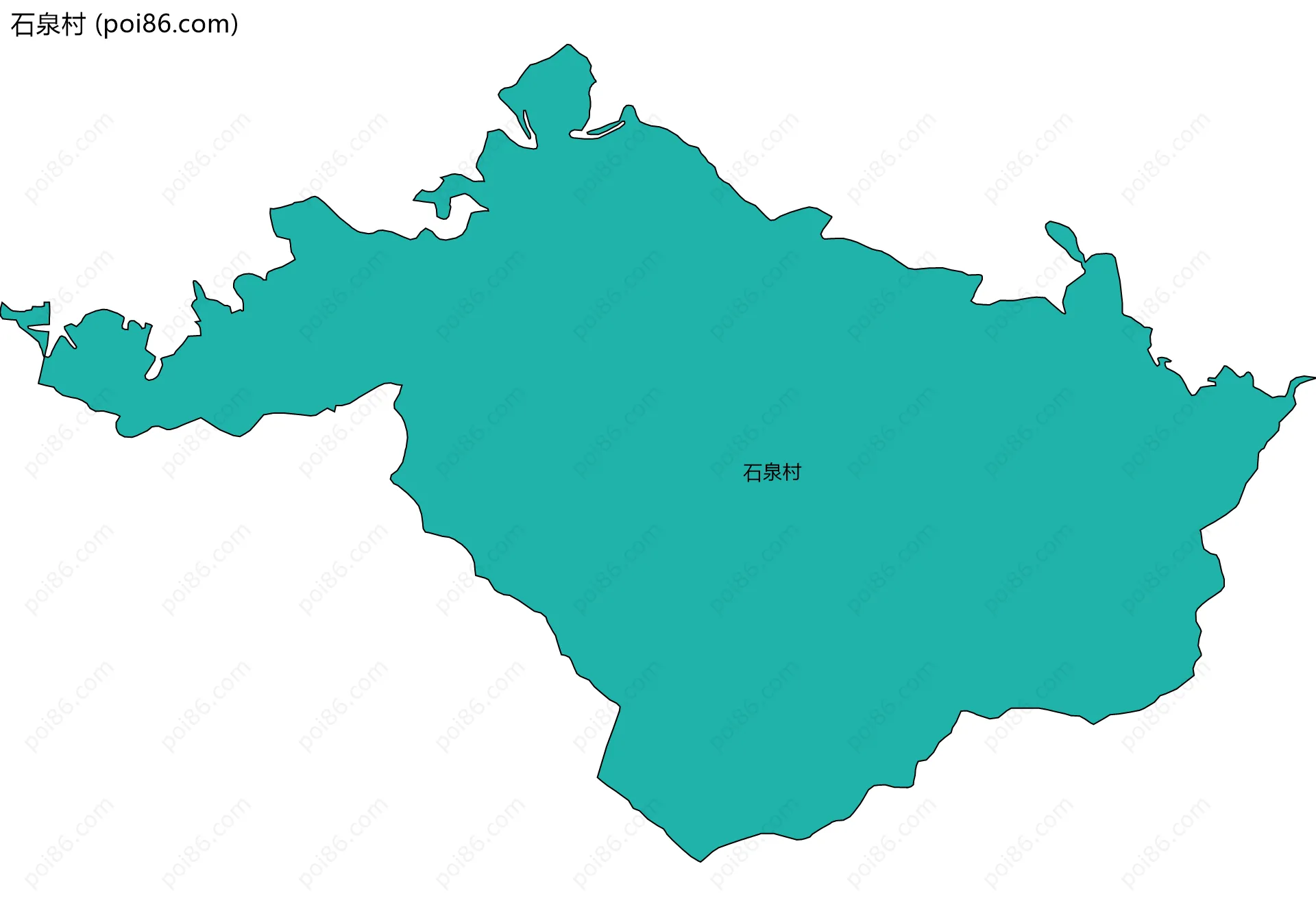 石泉村边界地图