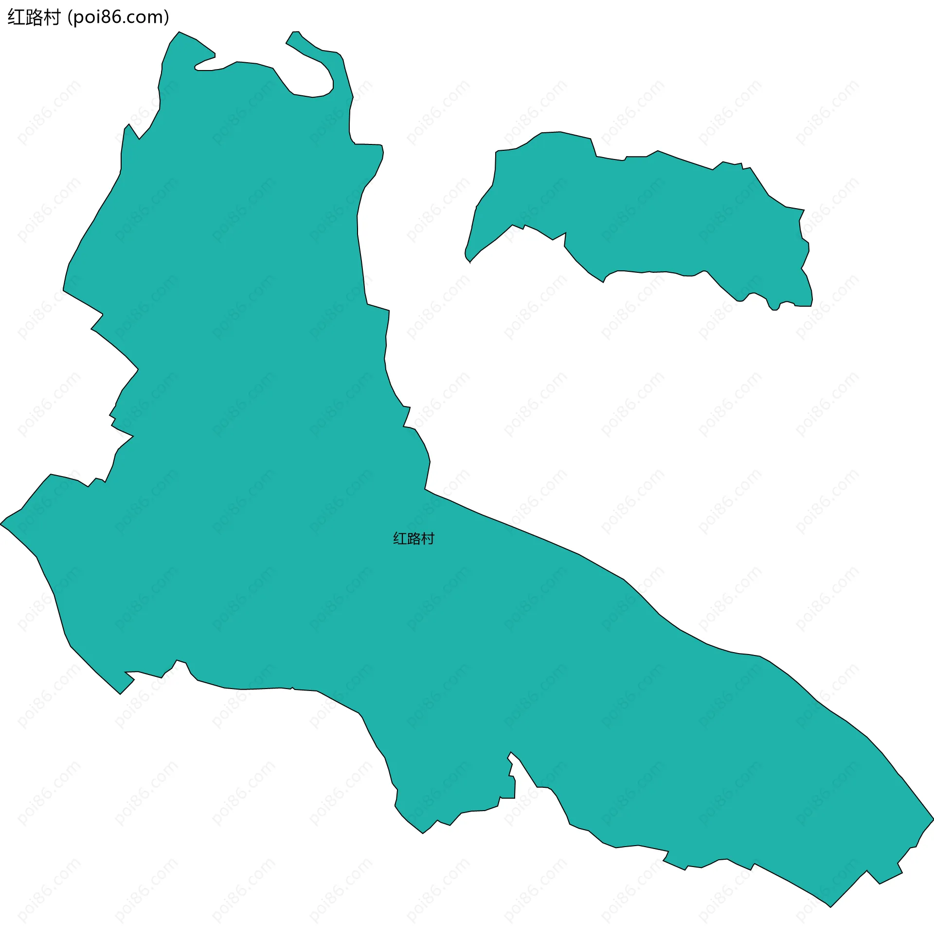红路村边界地图