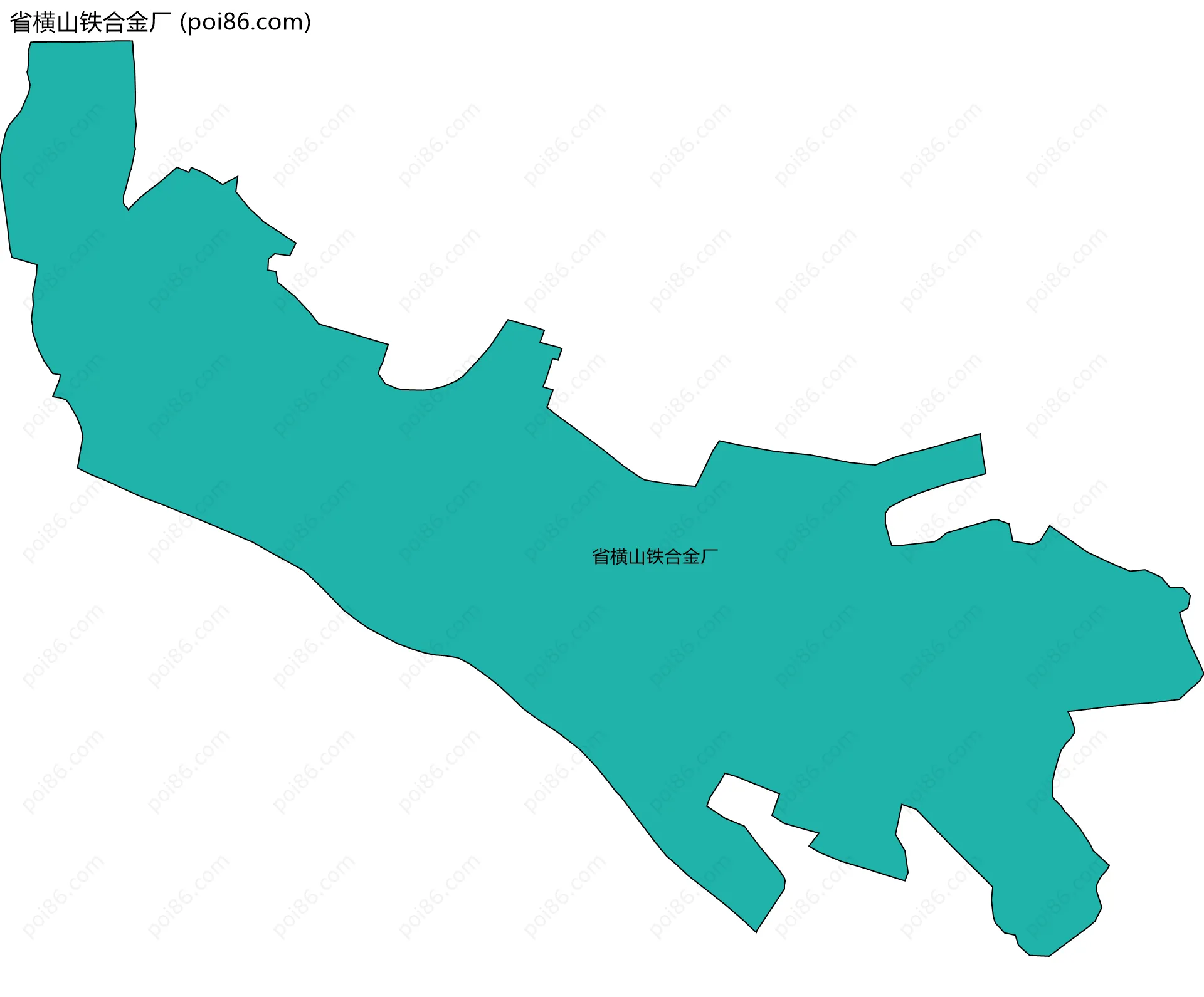 省横山铁合金厂边界地图