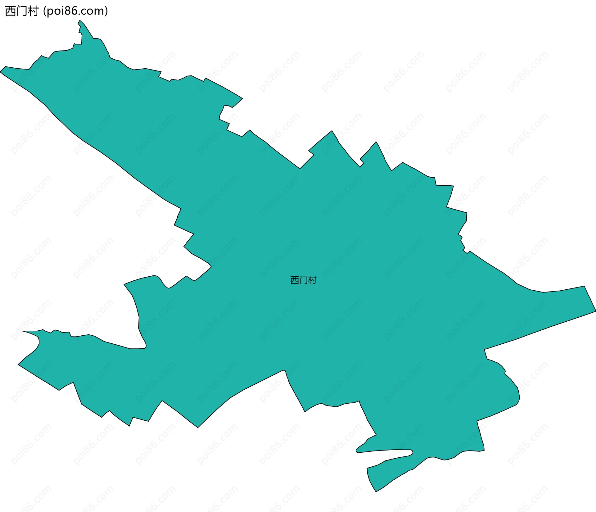 西门村边界地图
