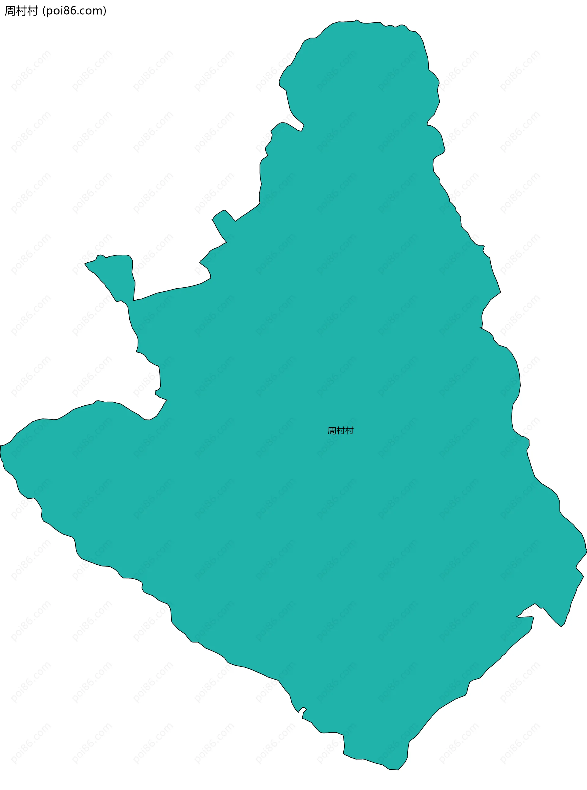 周村村边界地图