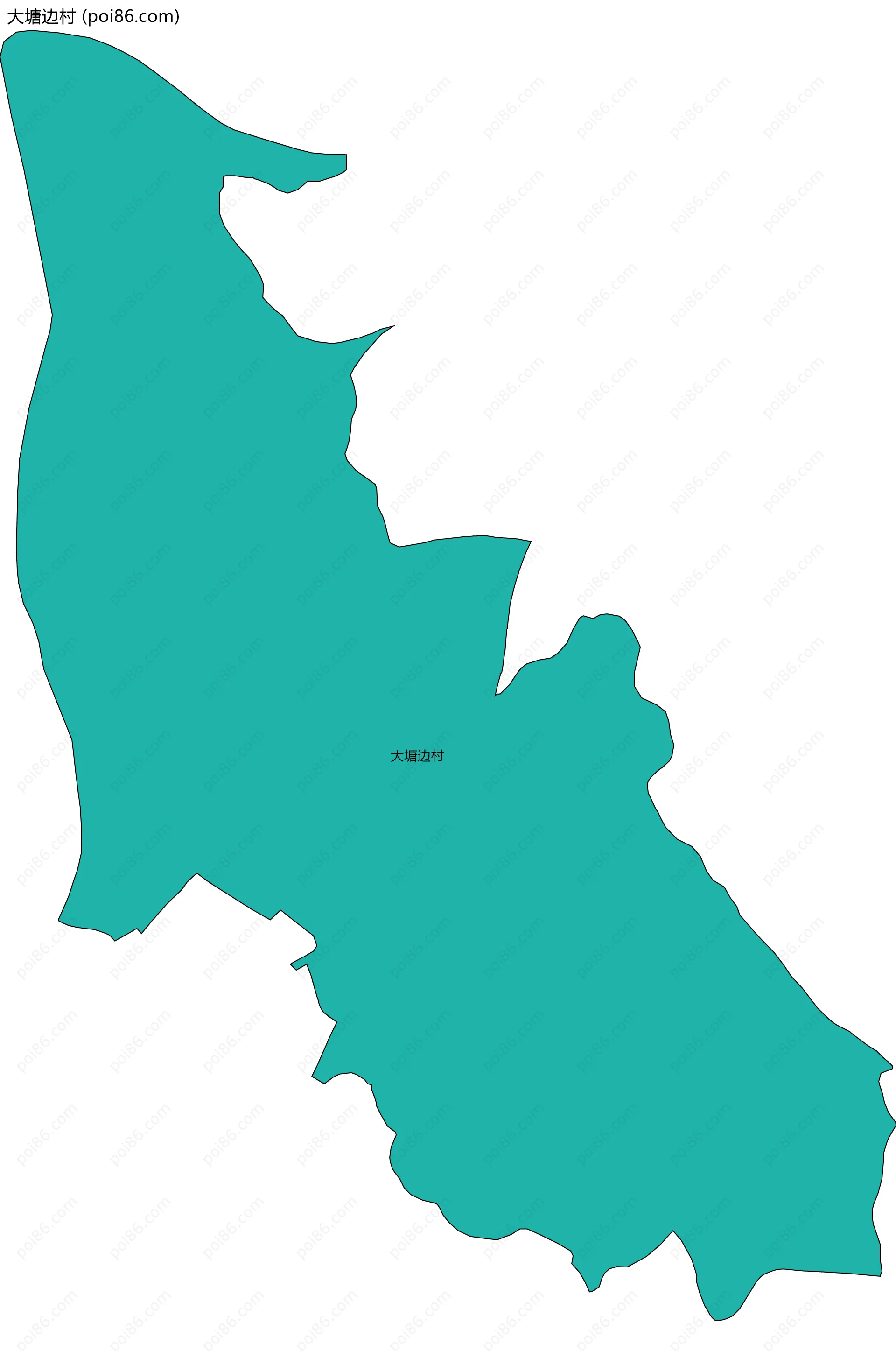 大塘边村边界地图