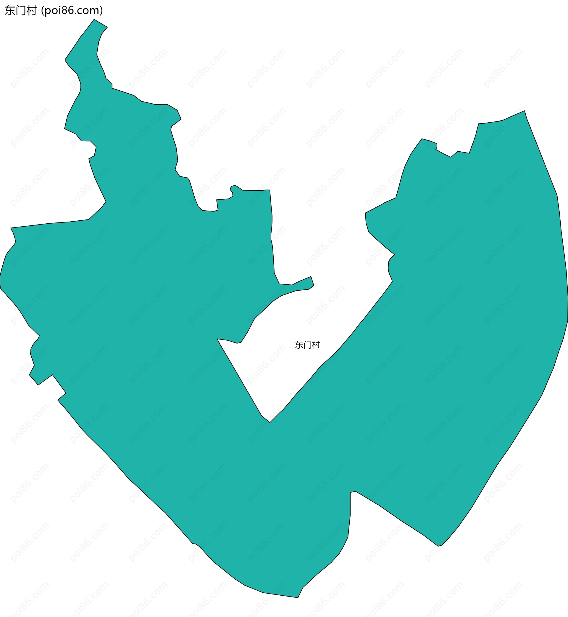 东门村边界地图