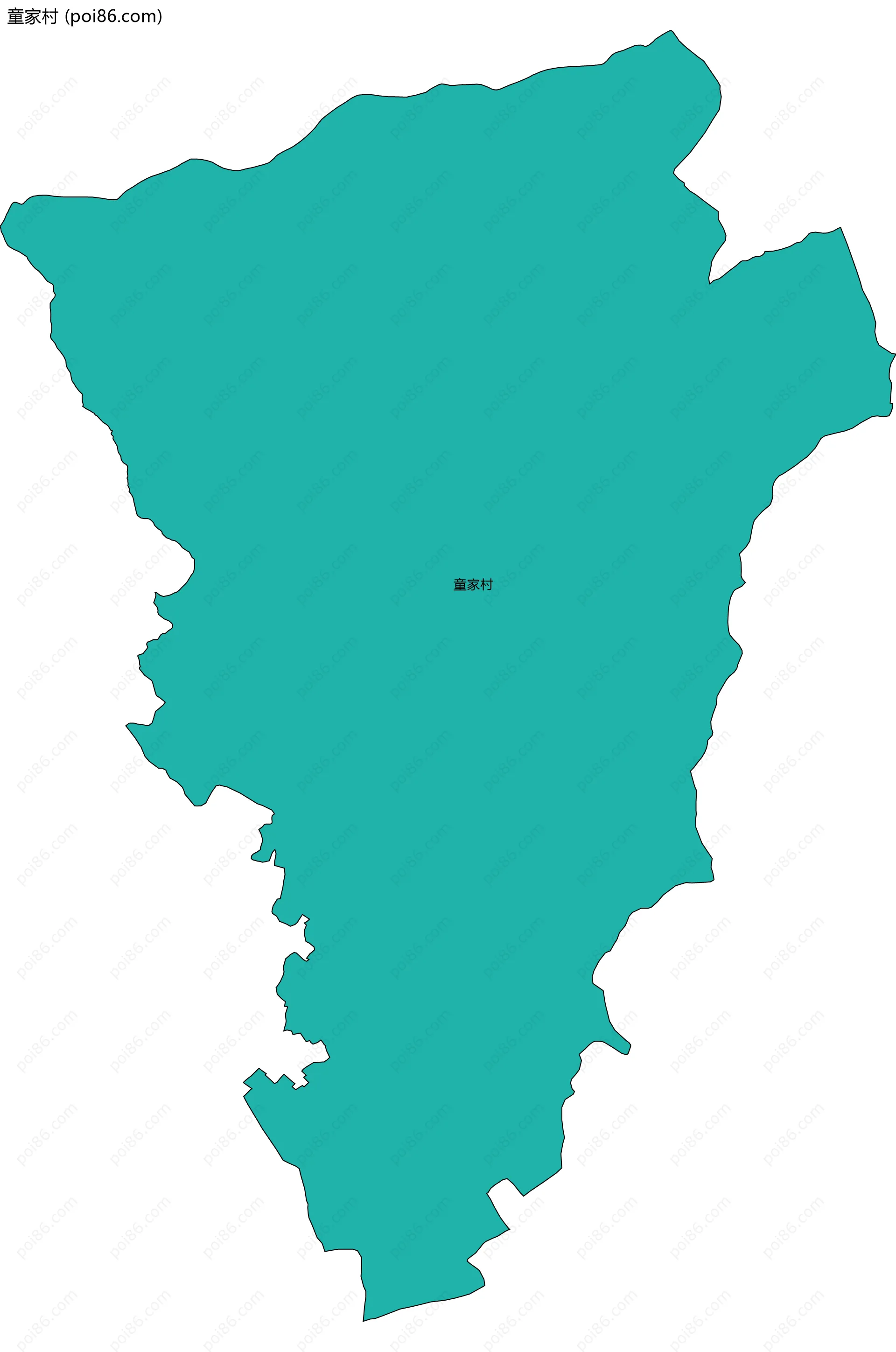 童家村边界地图