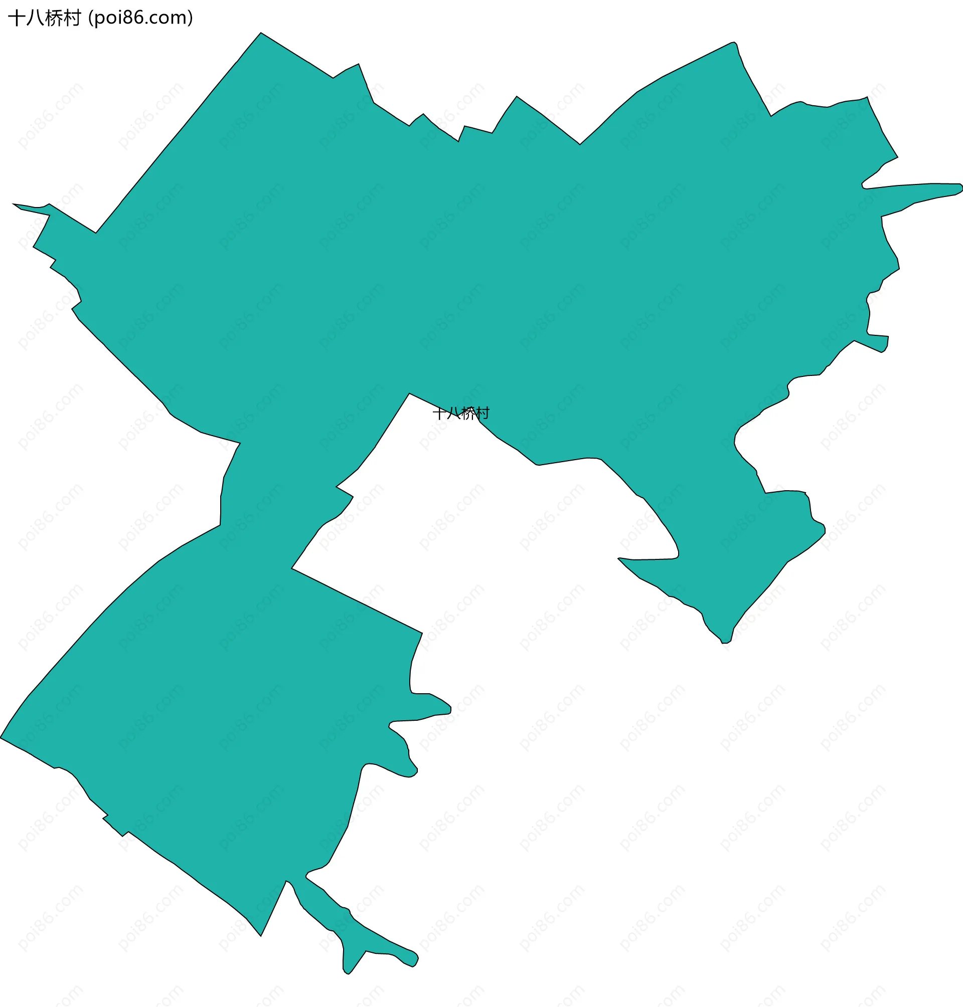 十八桥村边界地图