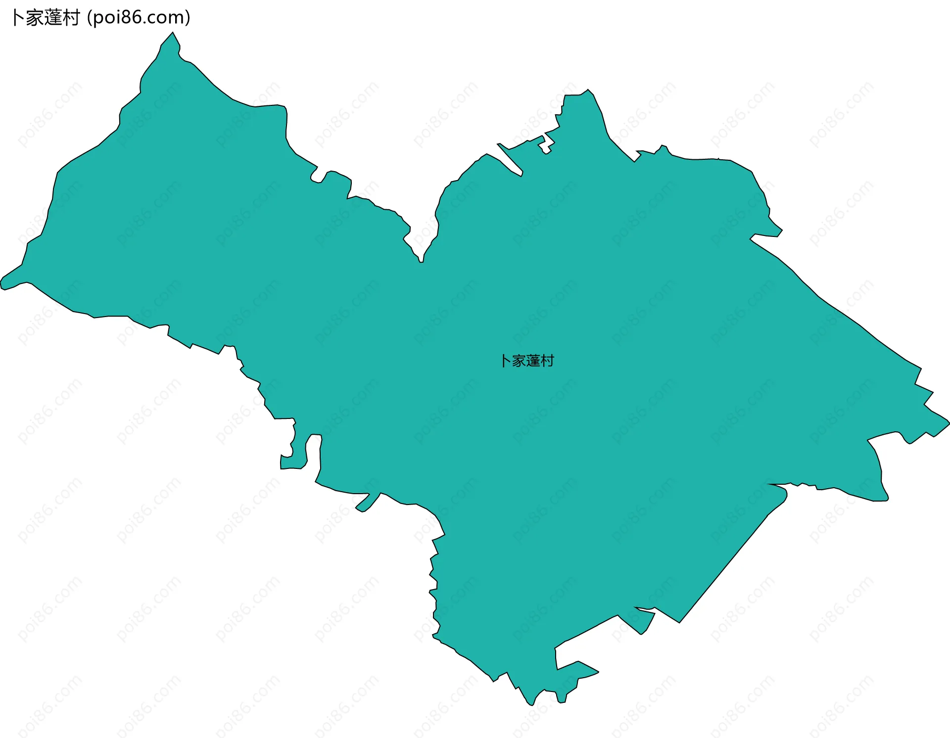 卜家蓬村边界地图