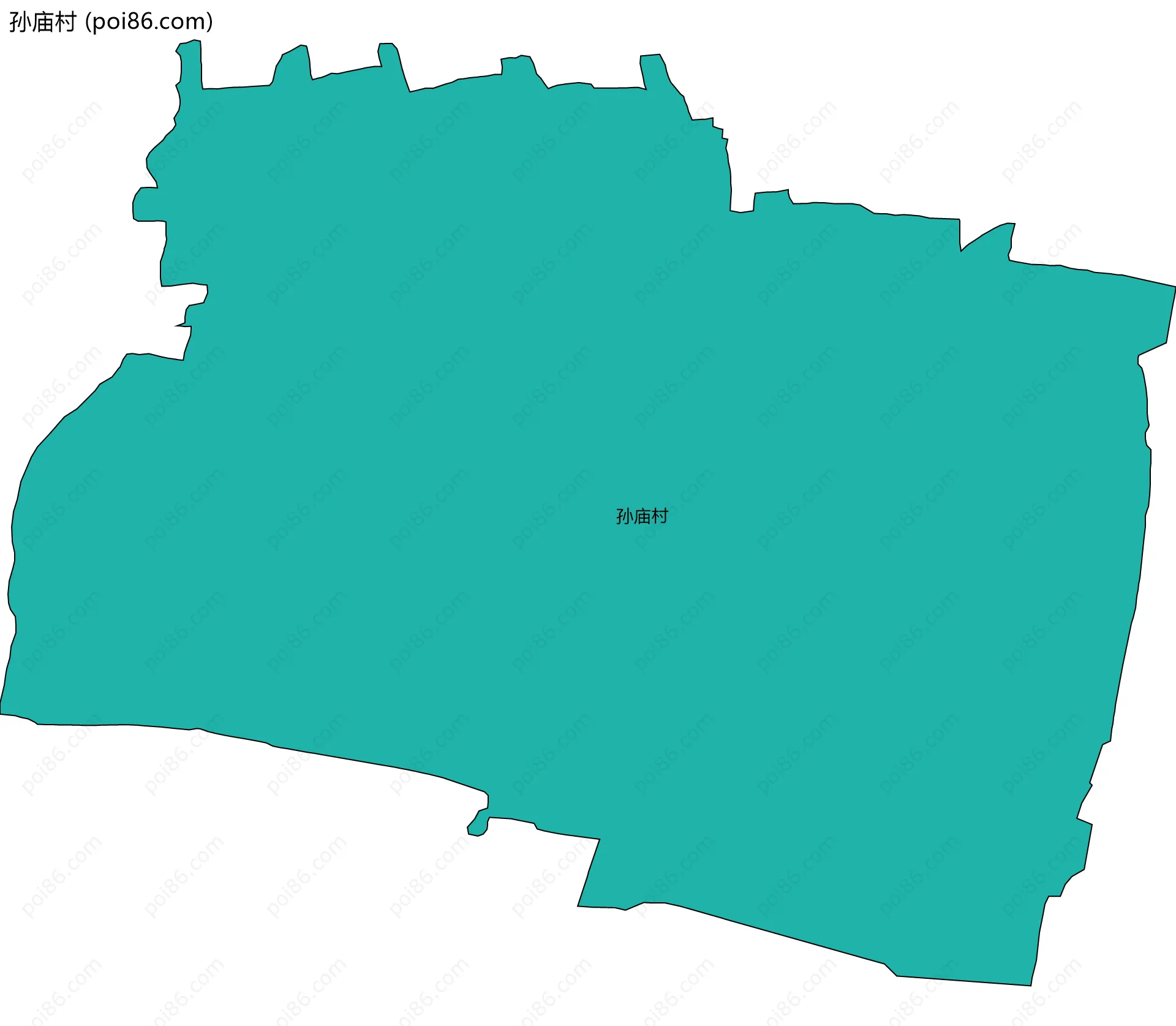 孙庙村边界地图