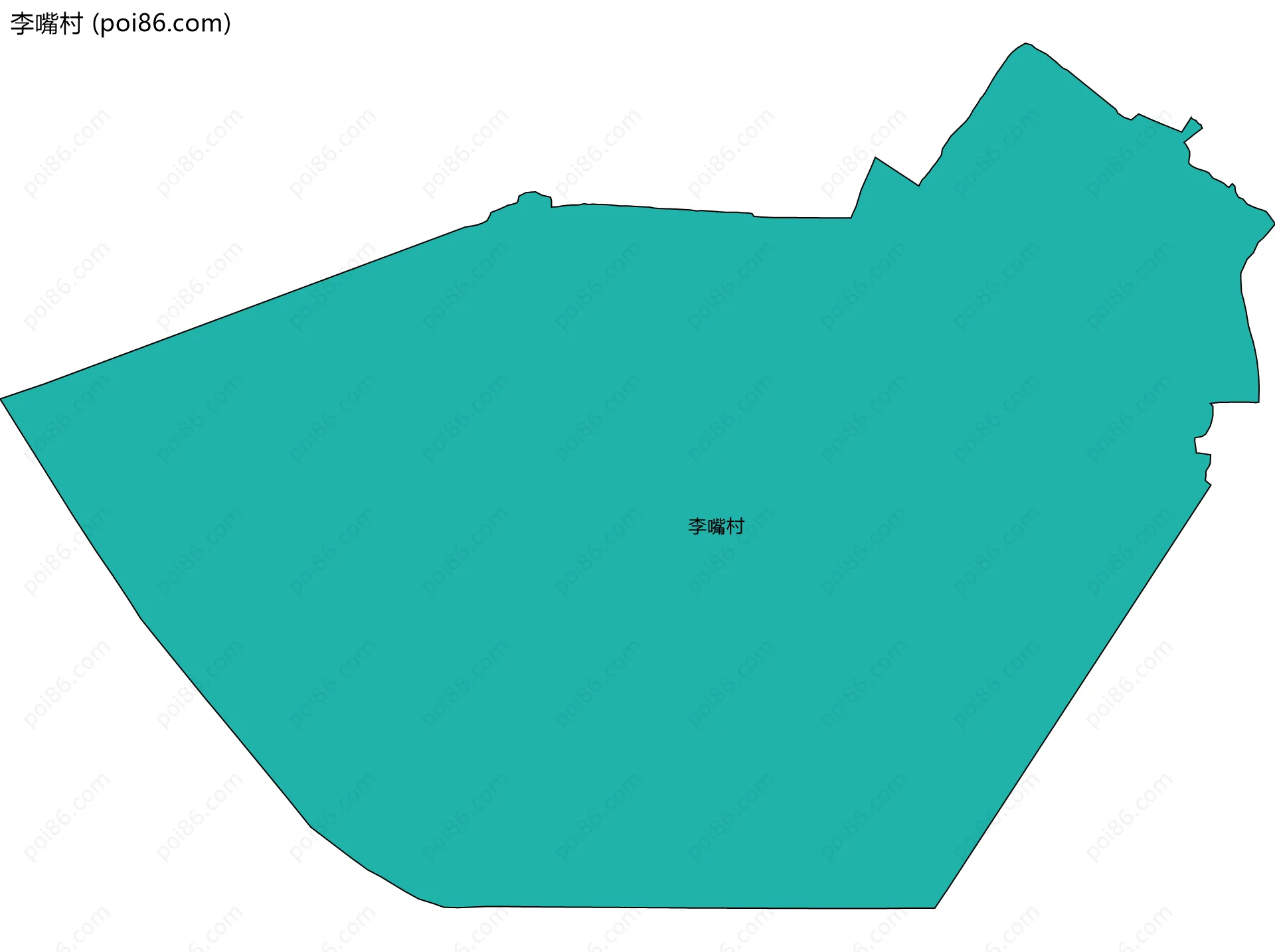 李嘴村边界地图