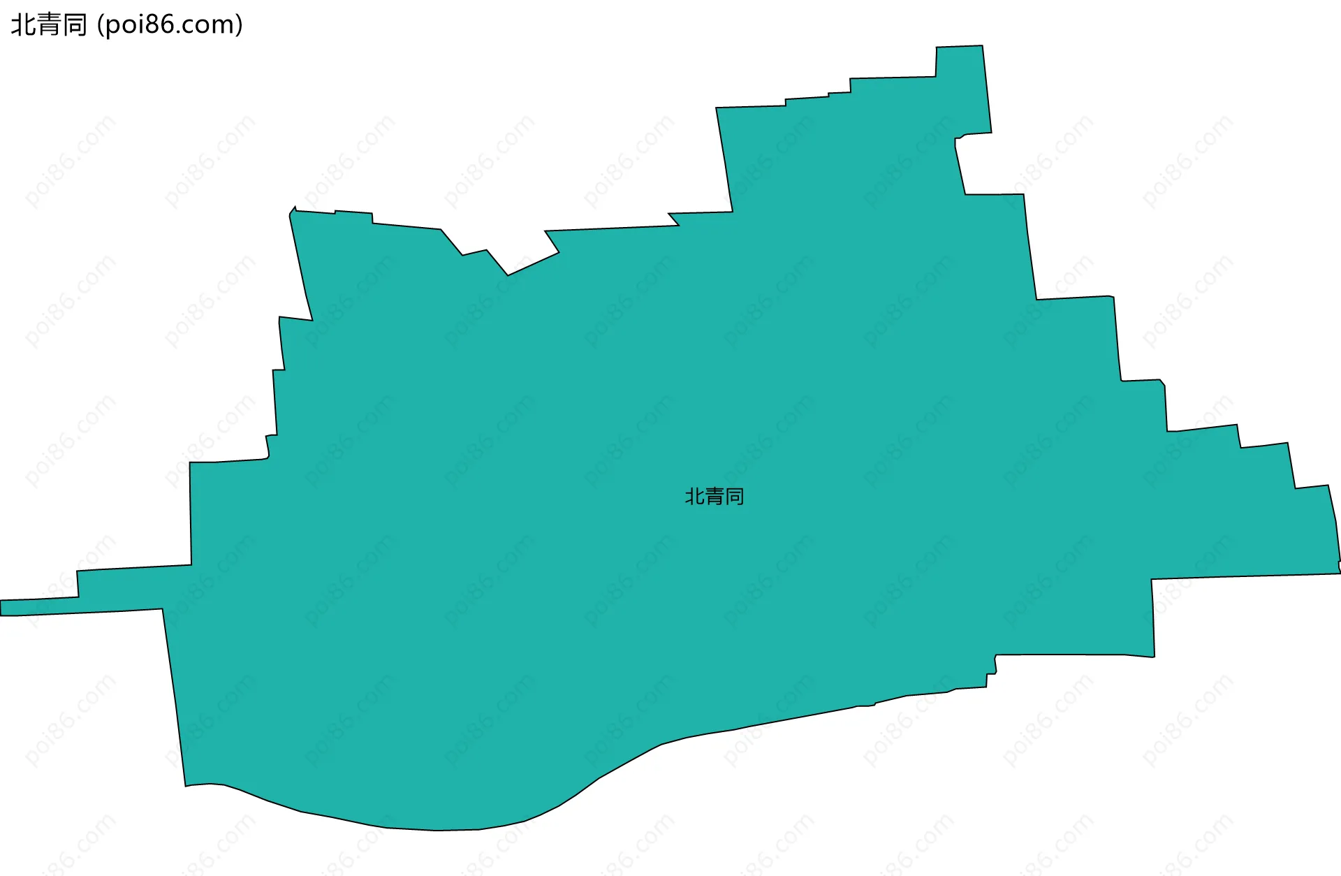 北青同边界地图