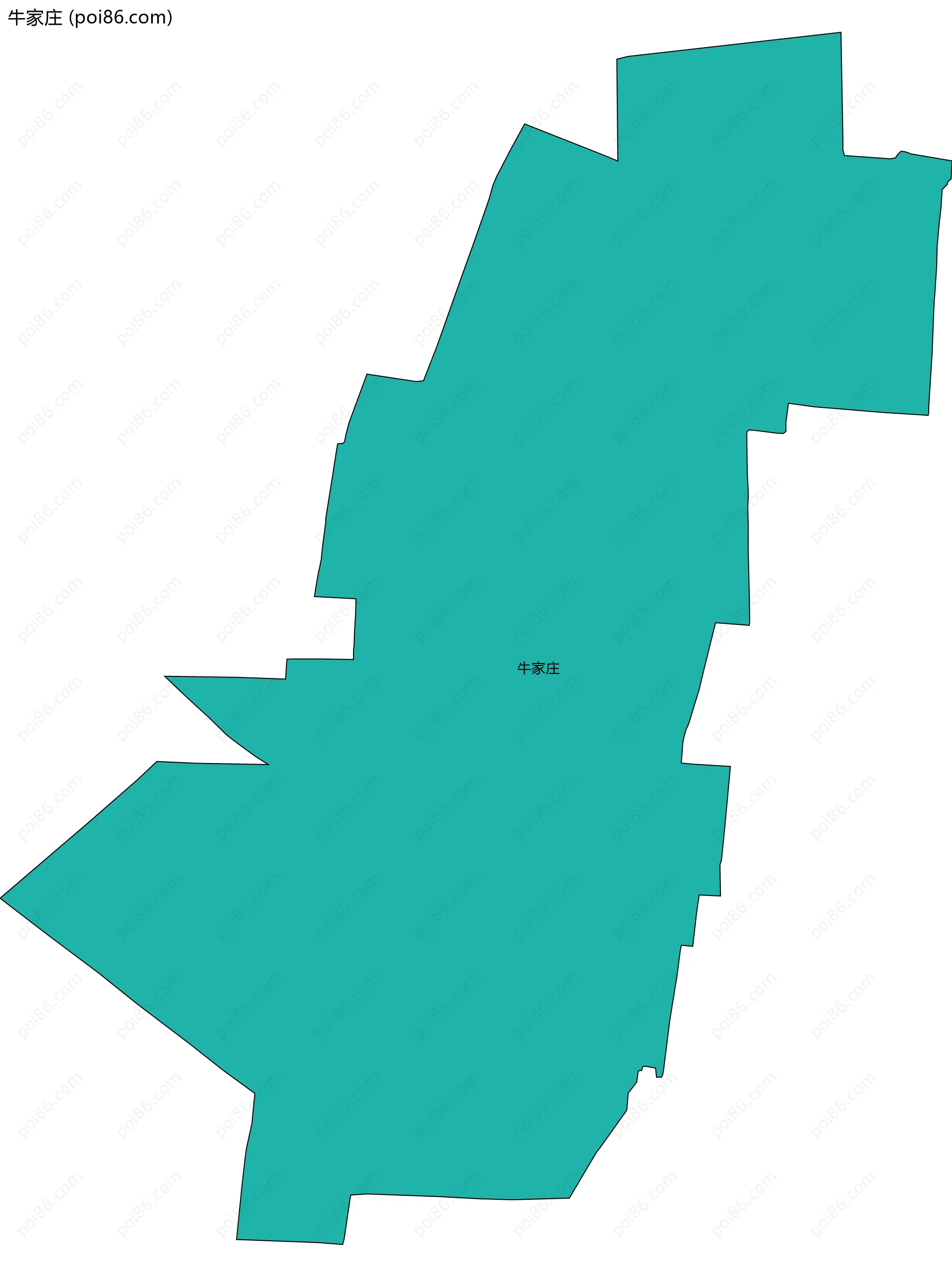 牛家庄边界地图