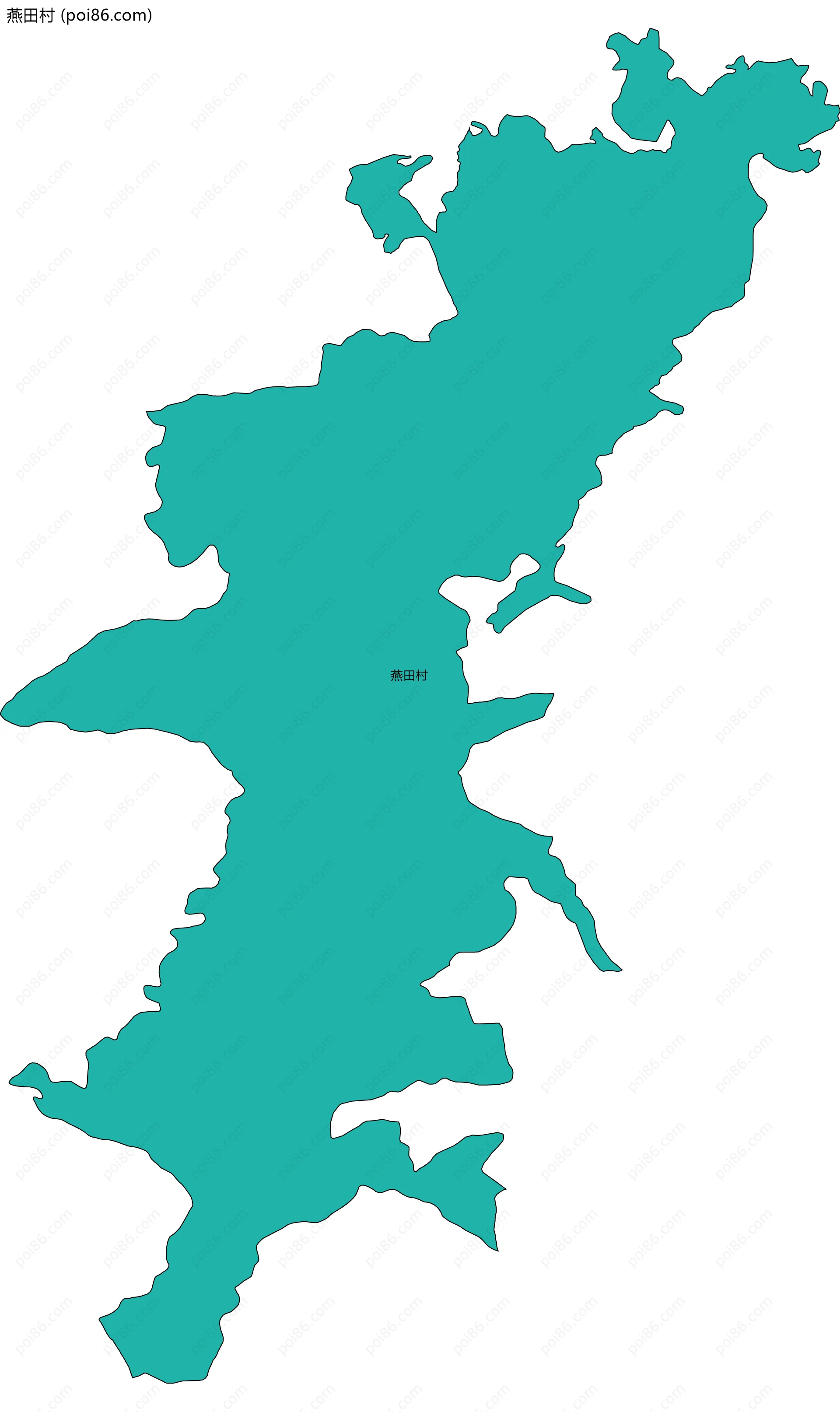 燕田村边界地图