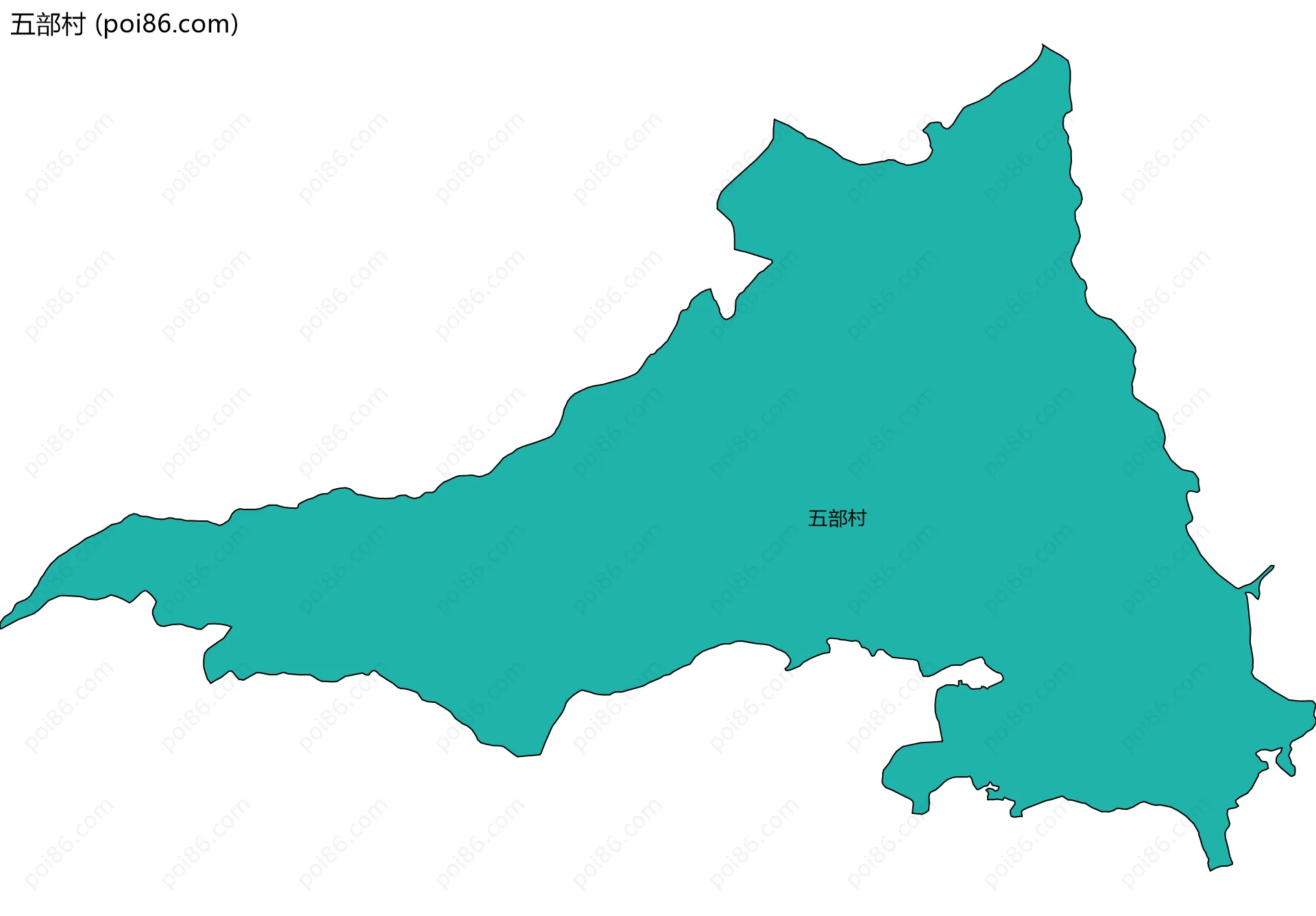 五部村边界地图