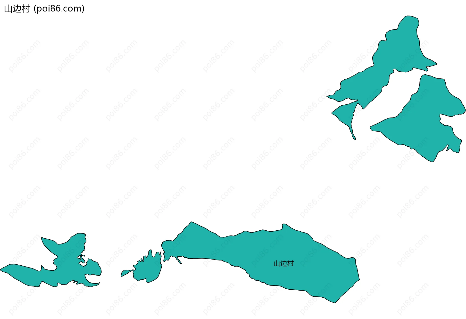 山边村边界地图