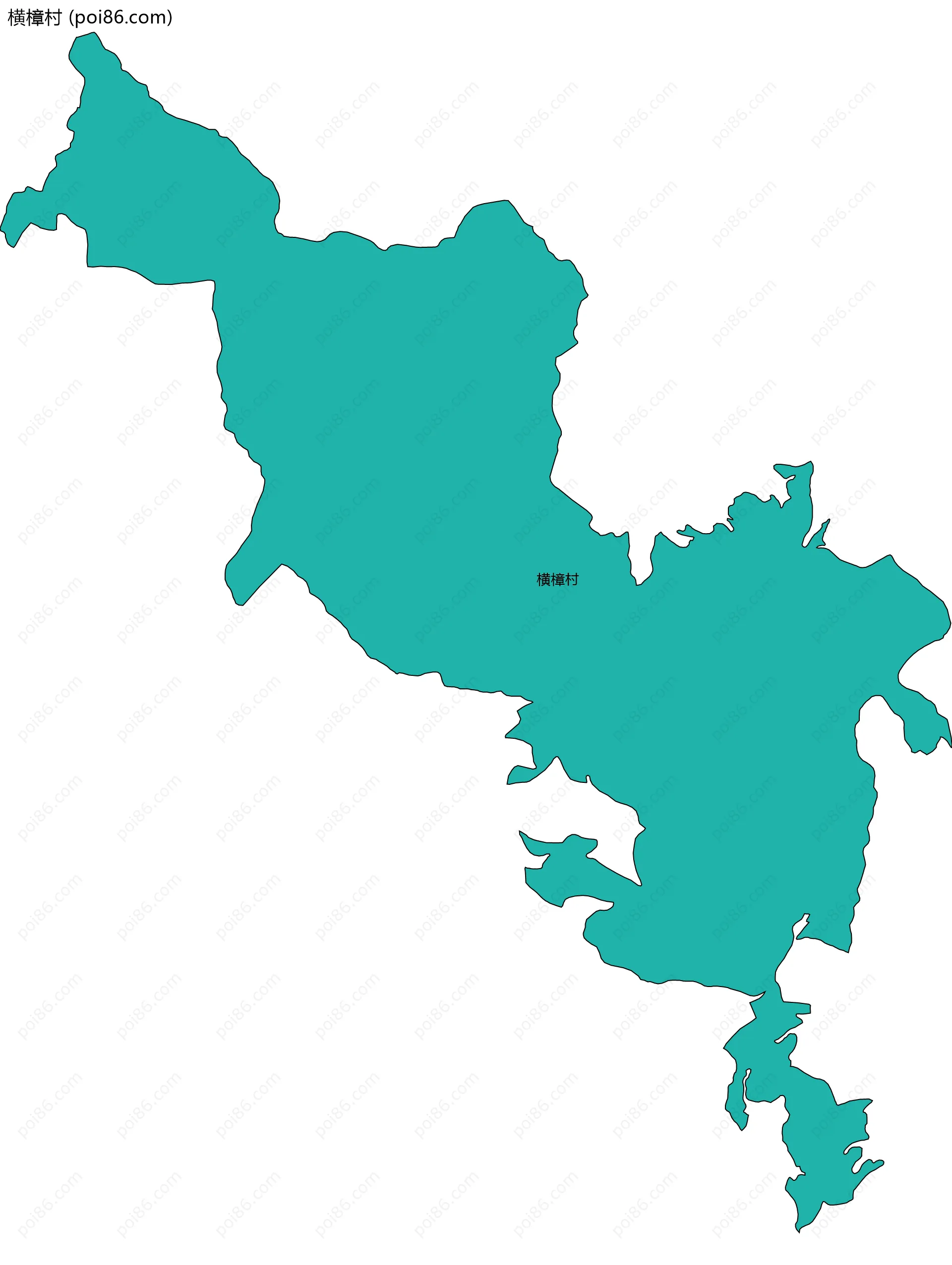 横樟村边界地图