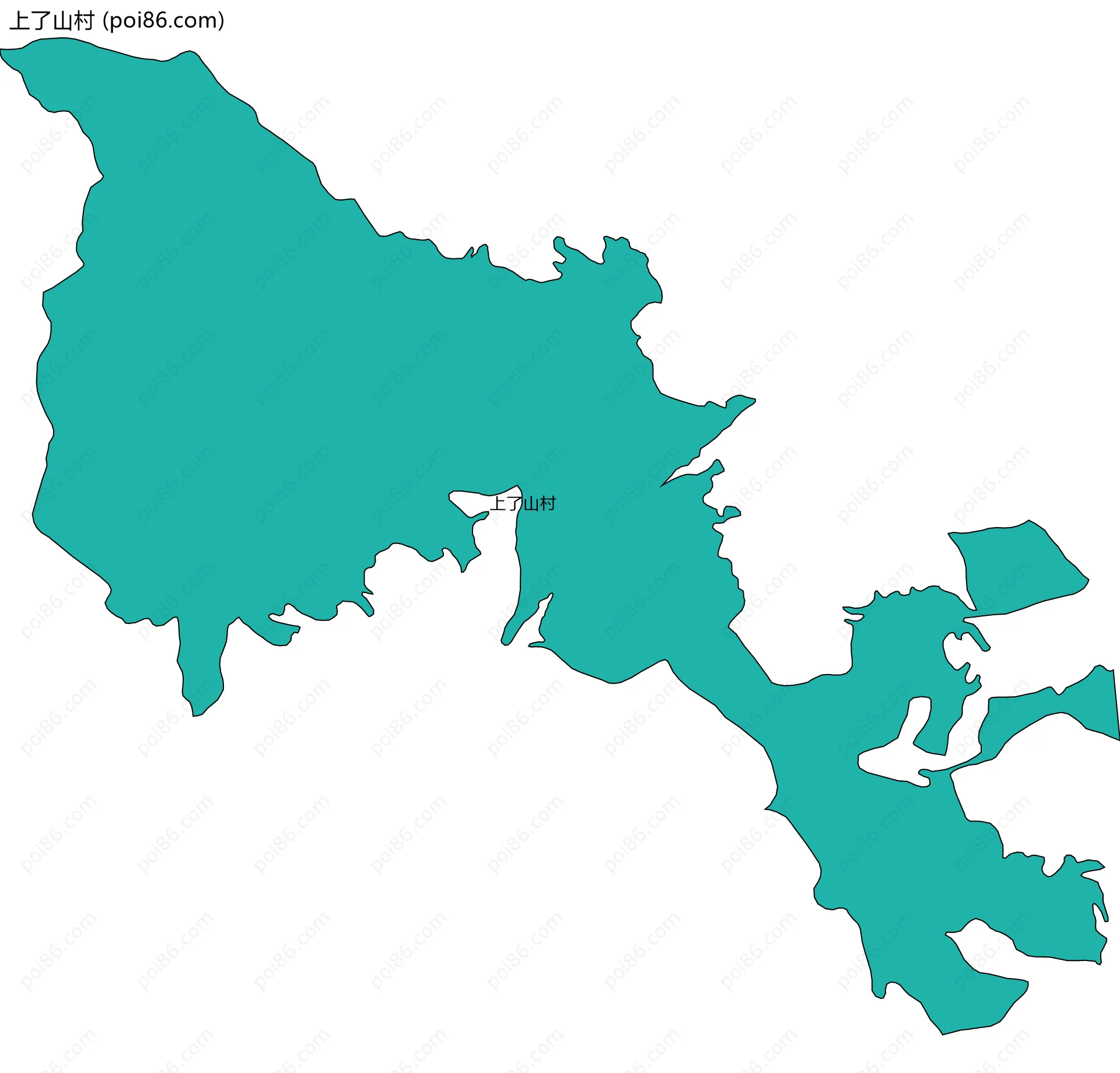 上了山村边界地图