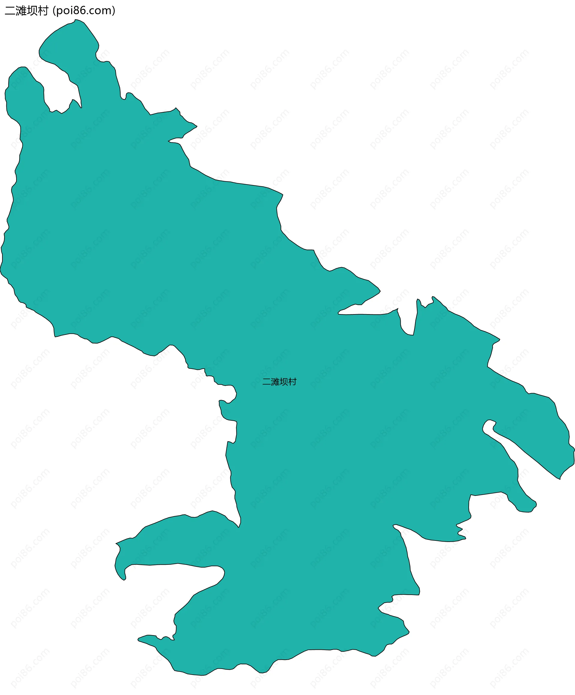 二滩坝村边界地图