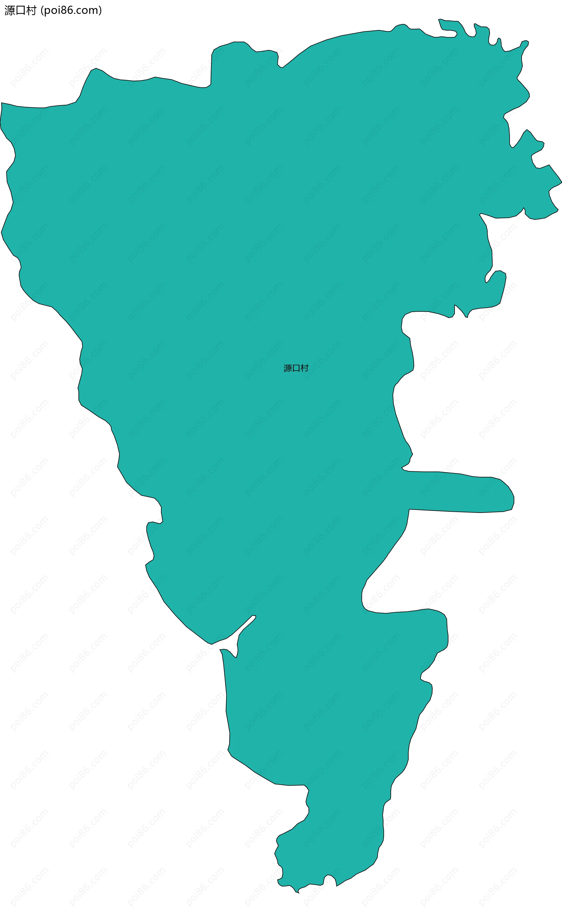 源口村边界地图