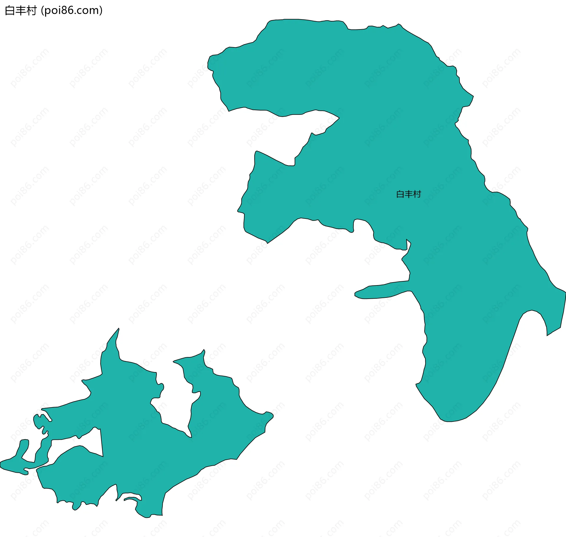 白丰村边界地图