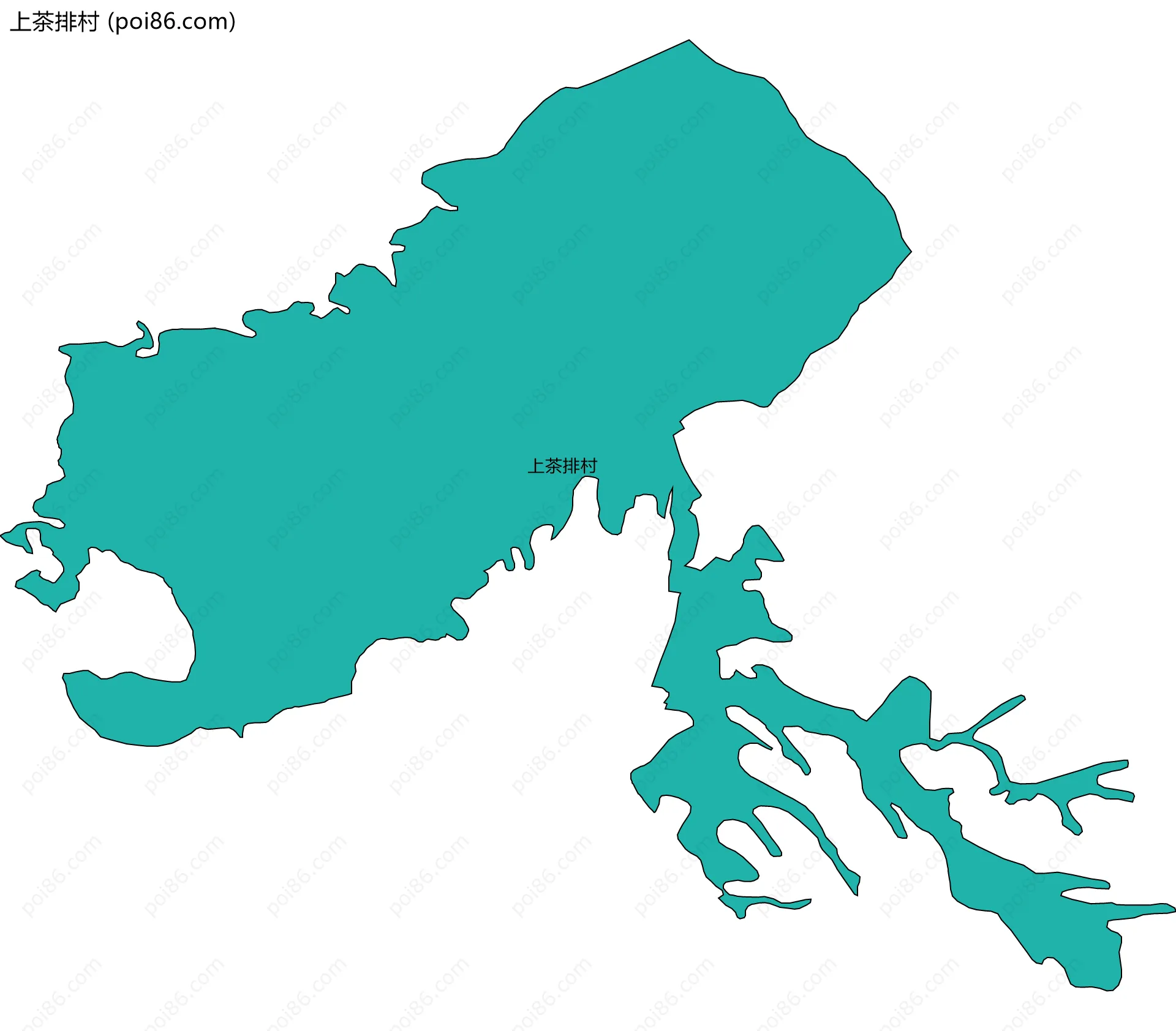 上茶排村边界地图