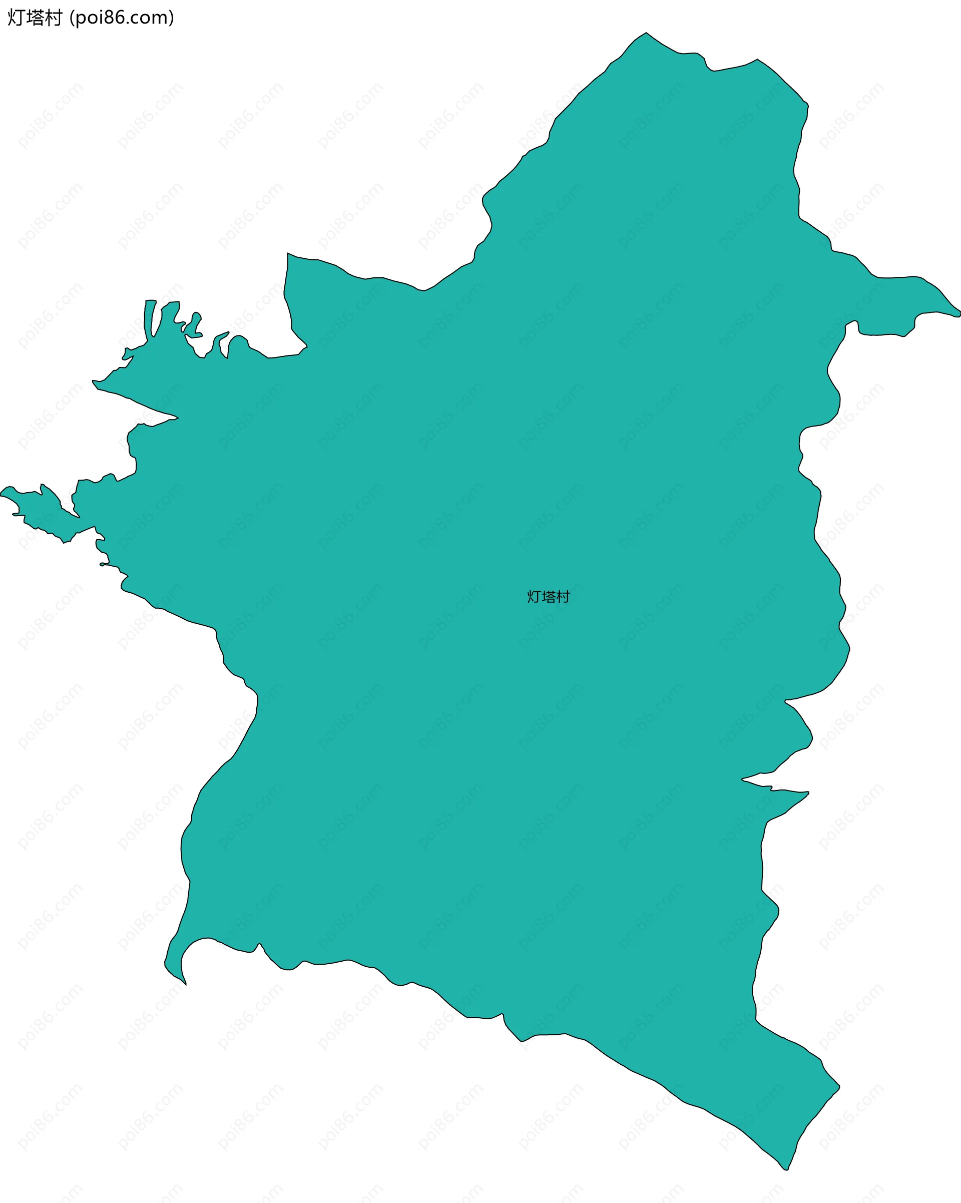 灯塔村边界地图