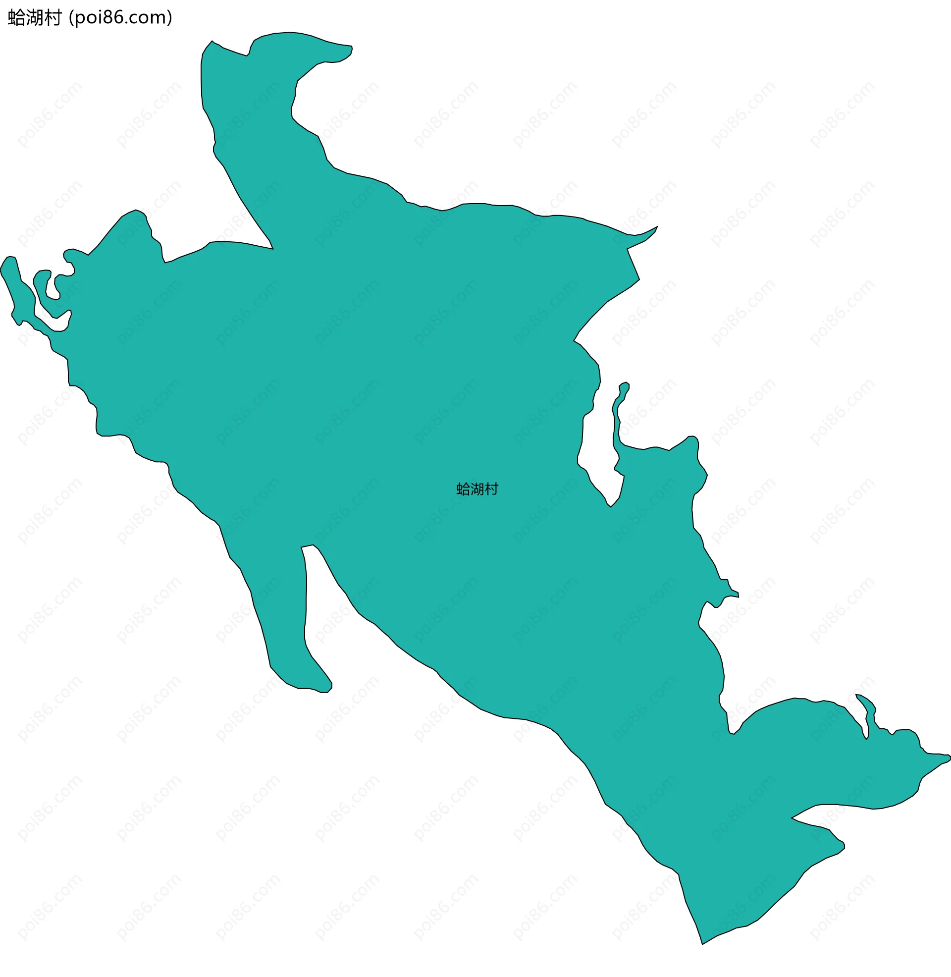 蛤湖村边界地图